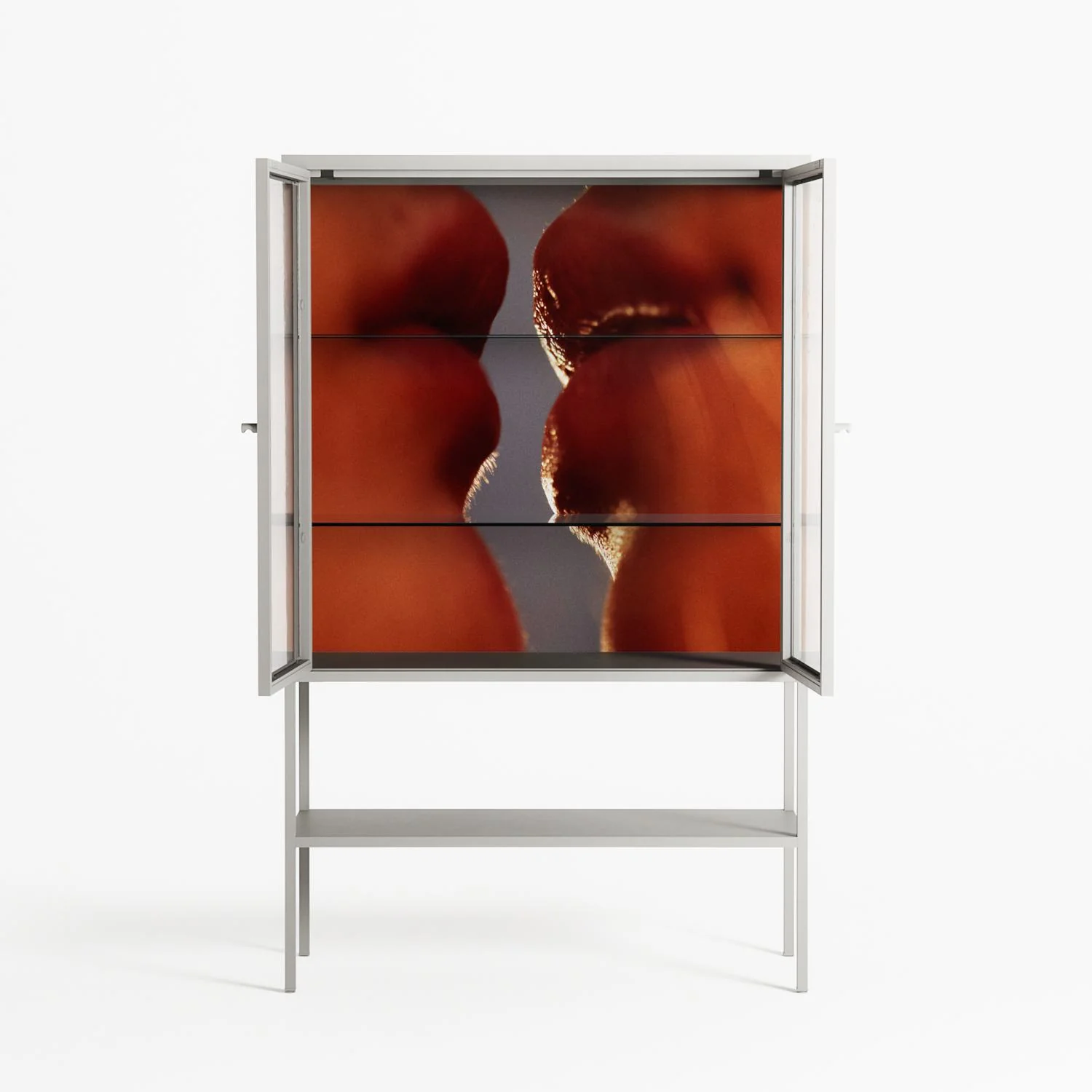 The Art Of Kissing 2 - Loft Cabinet - Nadia Ryder - Chalk - Clear glass - Image 3