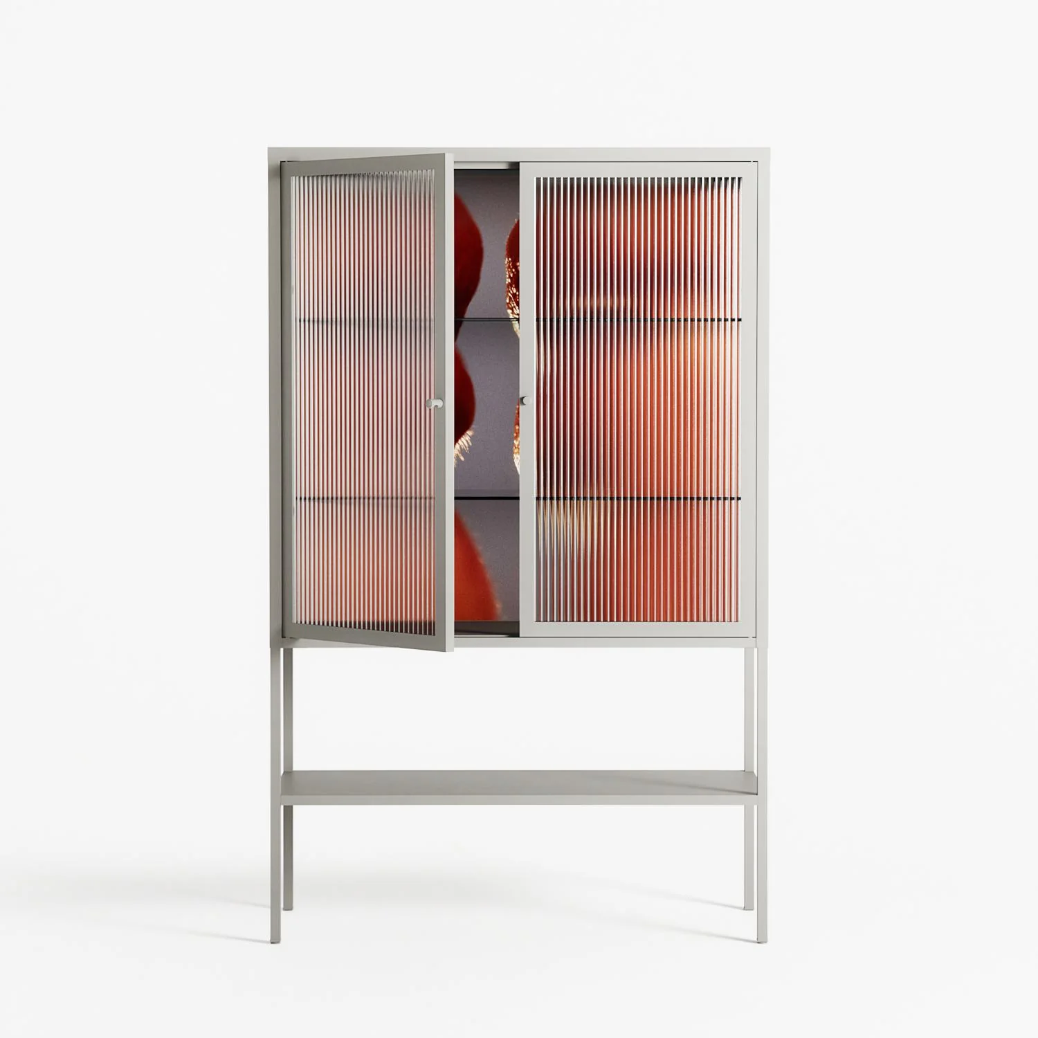 The Art Of Kissing 2 - Loft Cabinet - Nadia Ryder - Chalk - Reeded glass - Image 2