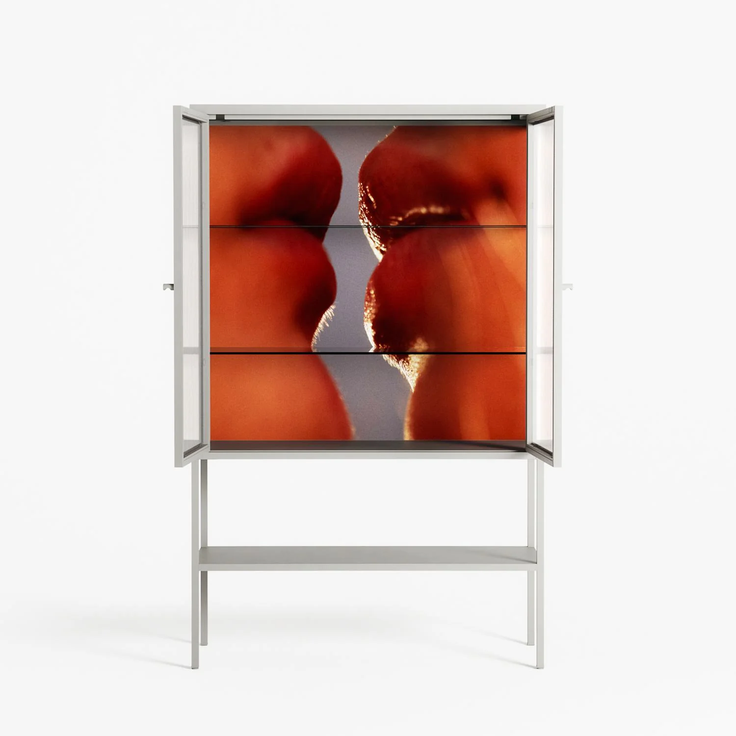 The Art Of Kissing 2 - Loft Cabinet - Nadia Ryder - Chalk - Reeded glass - Image 3