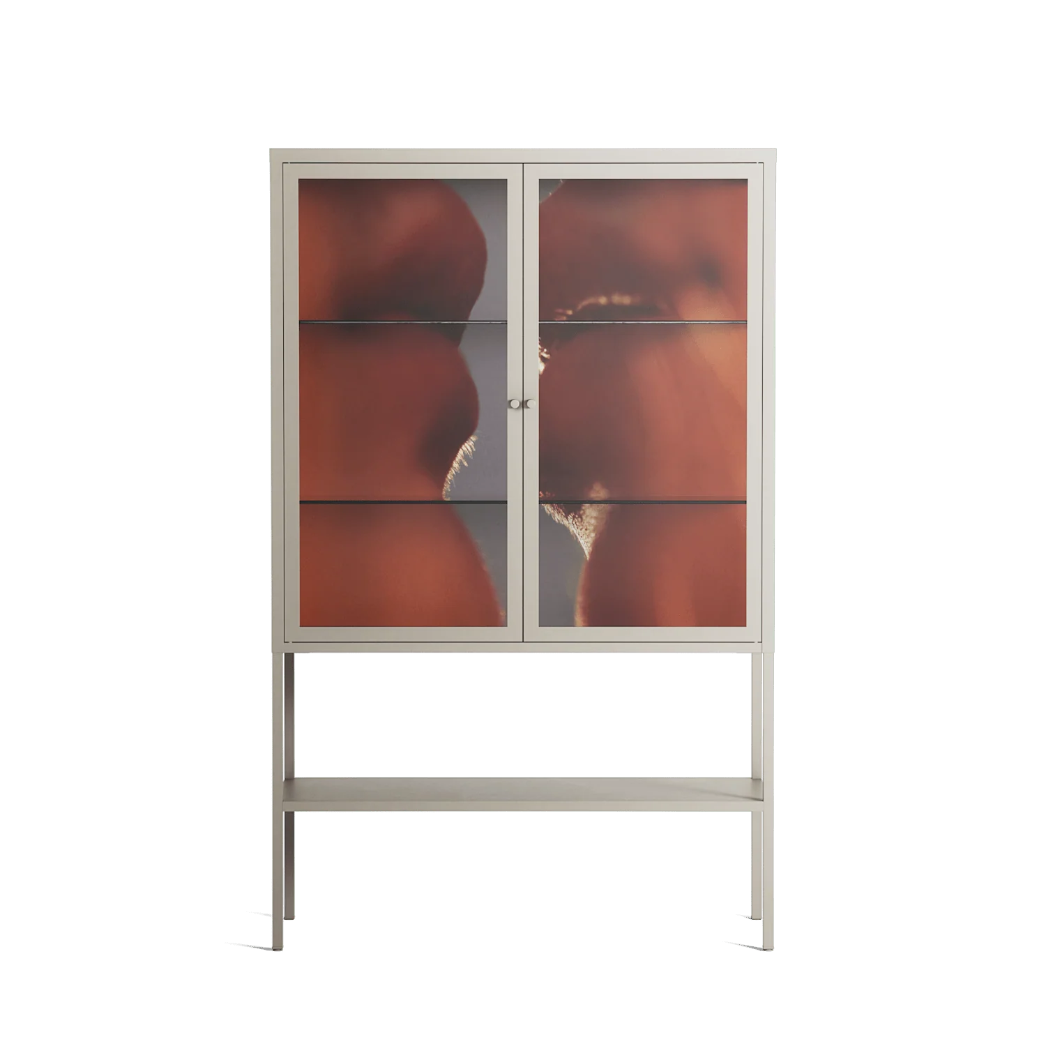 The Art Of Kissing 2 - Loft Cabinet - Nadia Ryder - Pebble - Clear glass