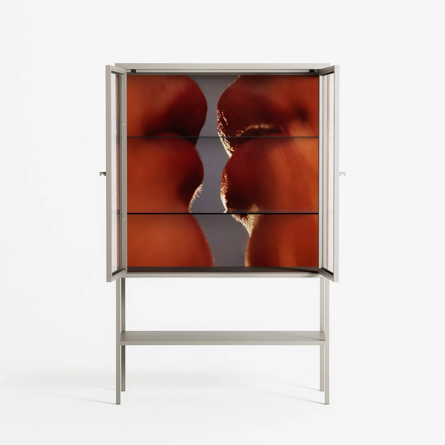 The Art Of Kissing 2 - Loft Cabinet - Nadia Ryder - Pebble - Clear glass - Image 3