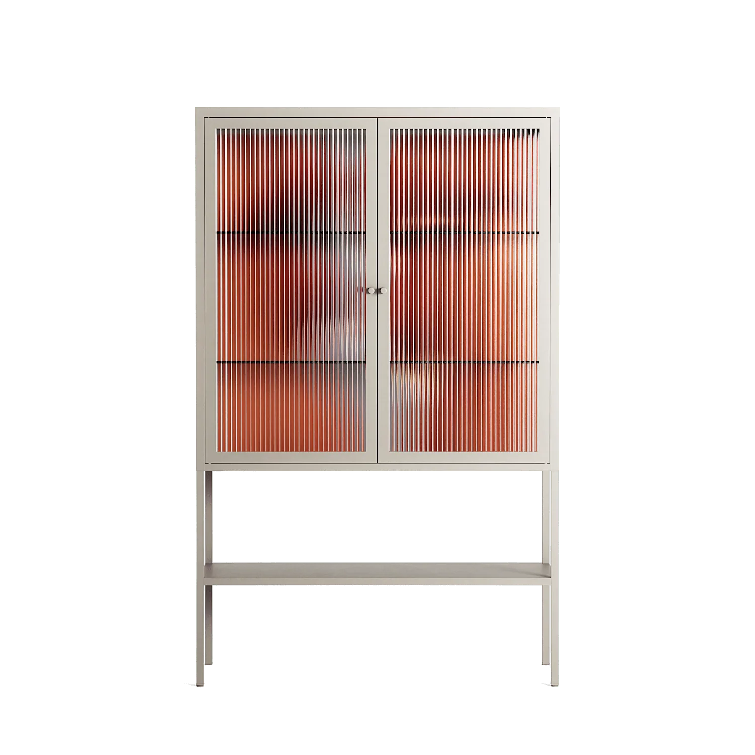 The Art Of Kissing 2 - Loft Cabinet - Nadia Ryder - Pebble - Reeded glass