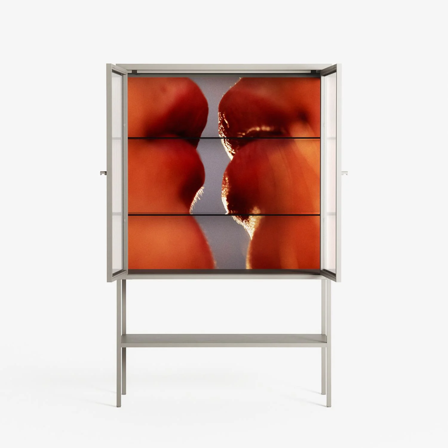 The Art Of Kissing 2 - Loft Cabinet - Nadia Ryder - Pebble - Reeded glass - Image 3