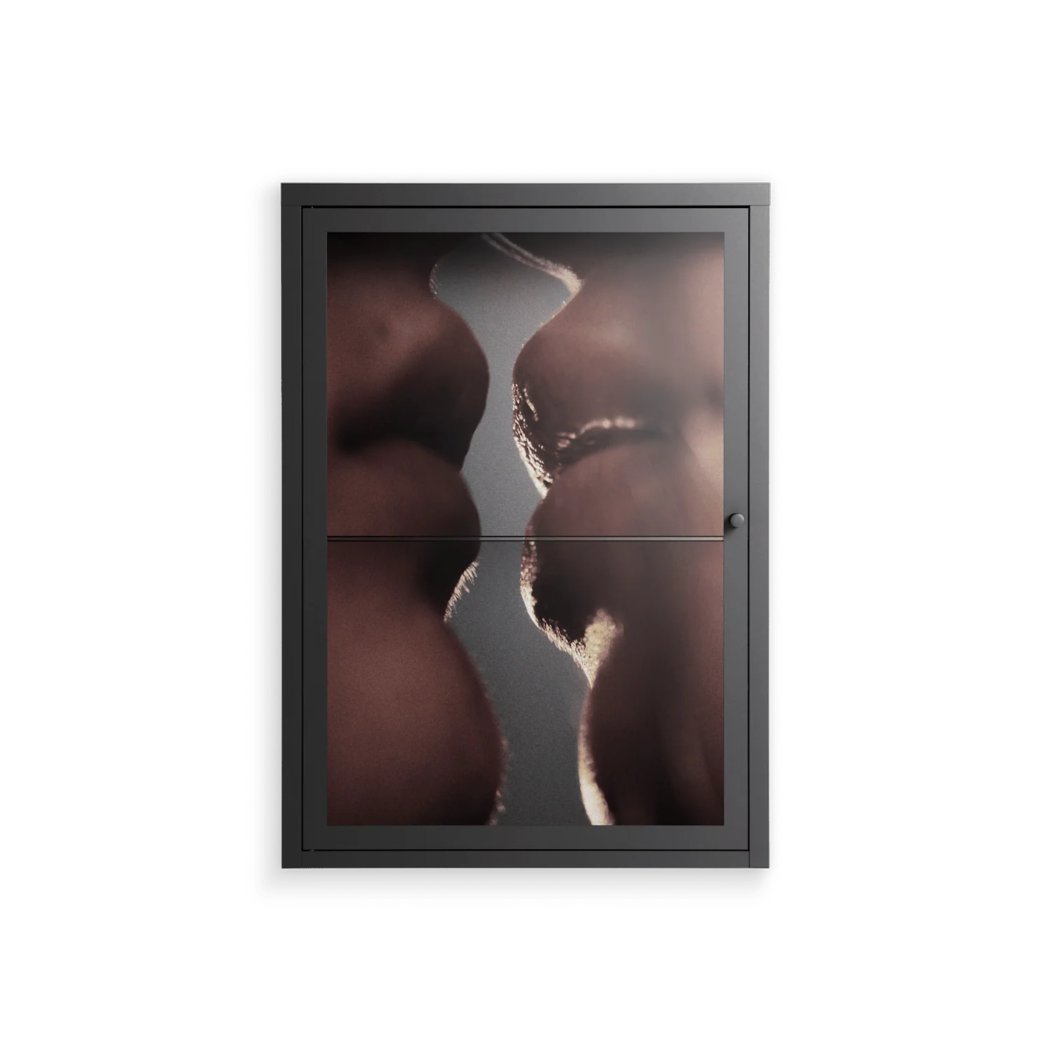 The Art Of Kissing 2 - Wall Cabinet - Nadia Ryder - Antracite - Clear glass