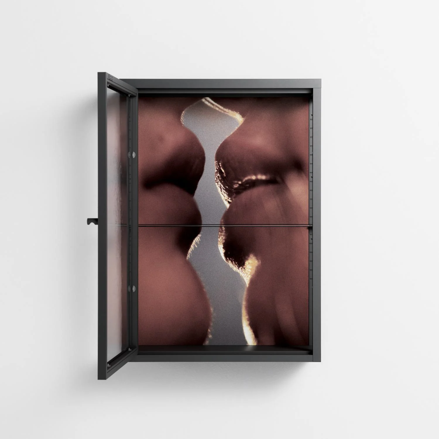 The Art Of Kissing 2 - Wall Cabinet - Nadia Ryder - Antracite - Clear glass - Image 3