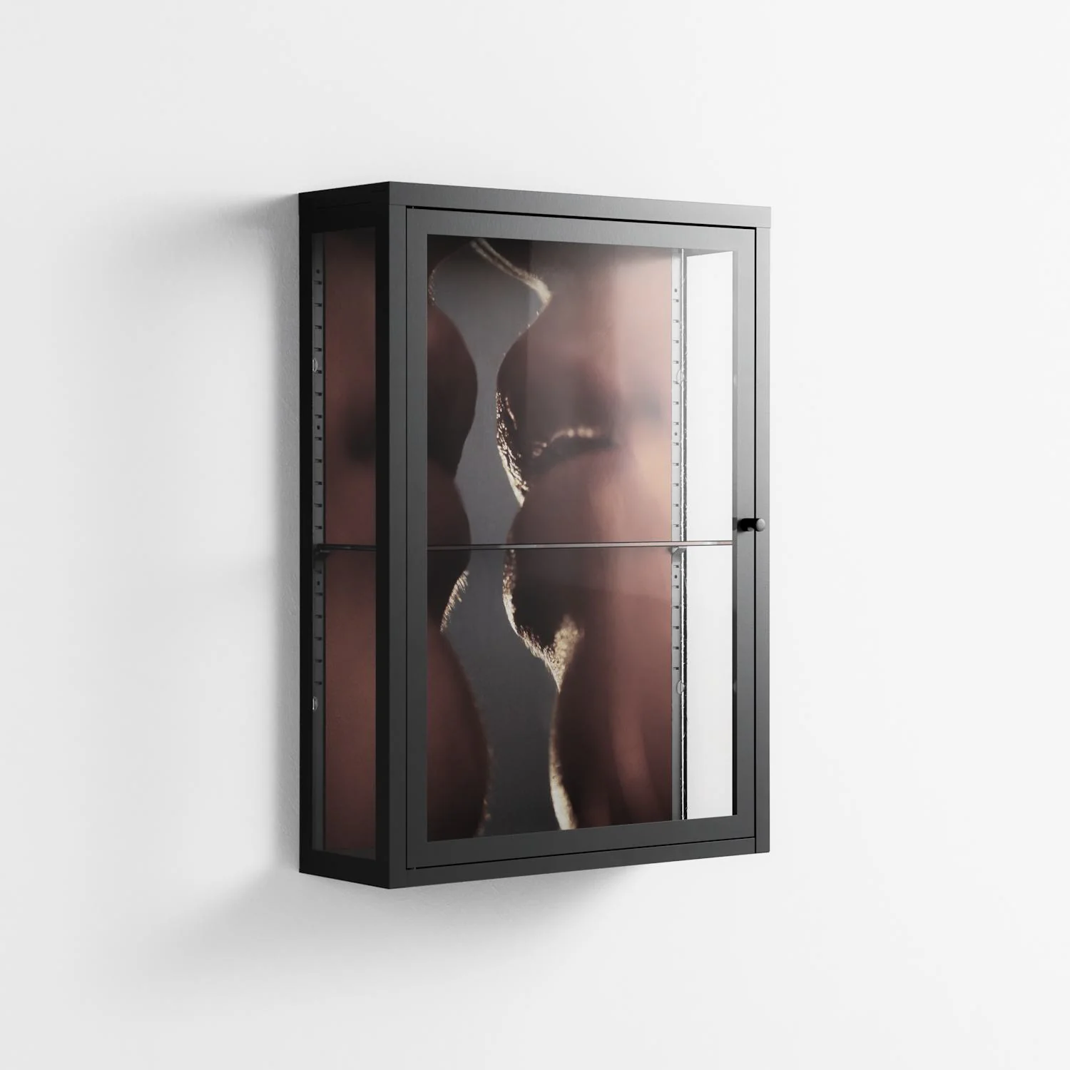 The Art Of Kissing 2 - Wall Cabinet - Nadia Ryder - Antracite - Clear glass - Image 4