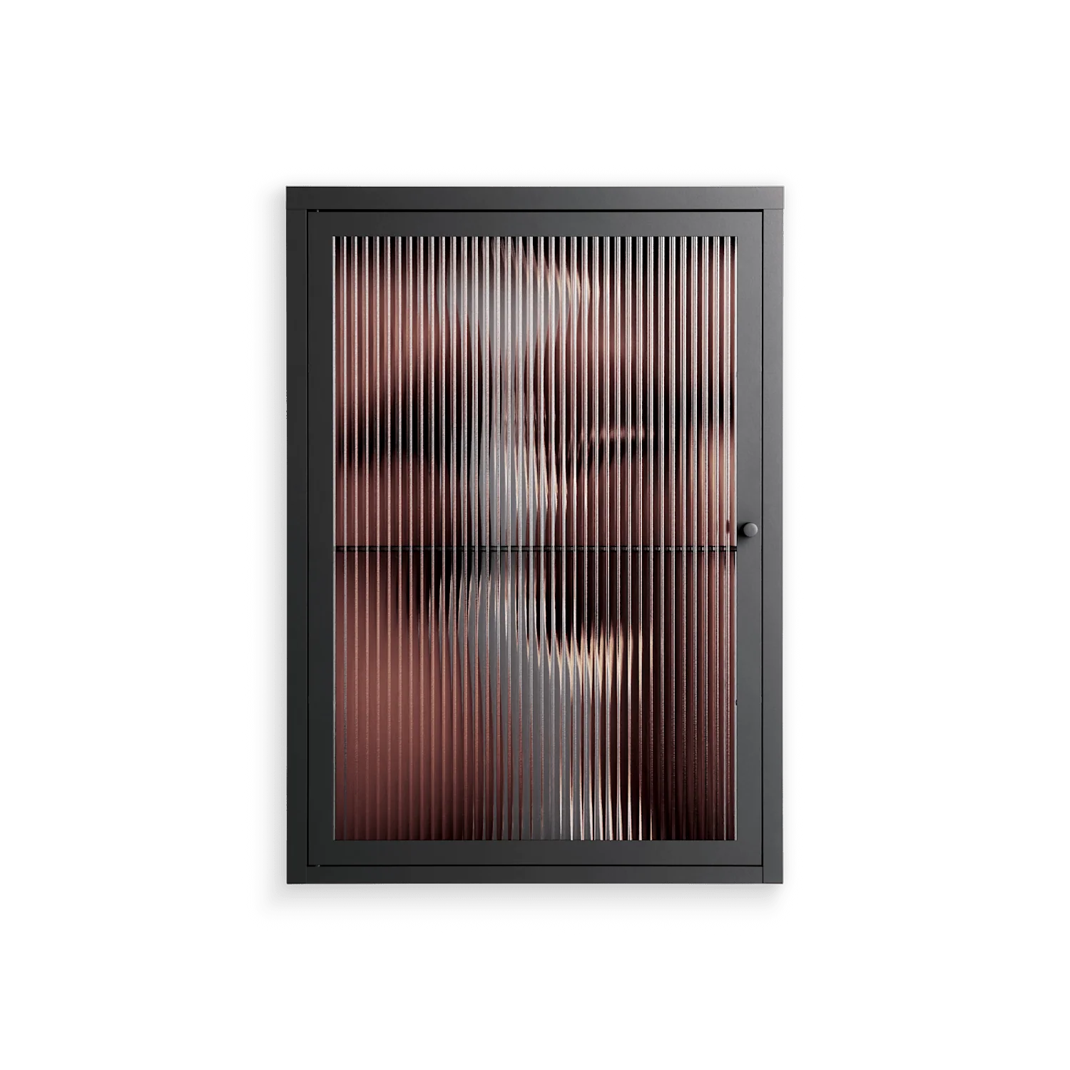 The Art Of Kissing 2 - Wall Cabinet - Nadia Ryder - Antracite - Reeded glass
