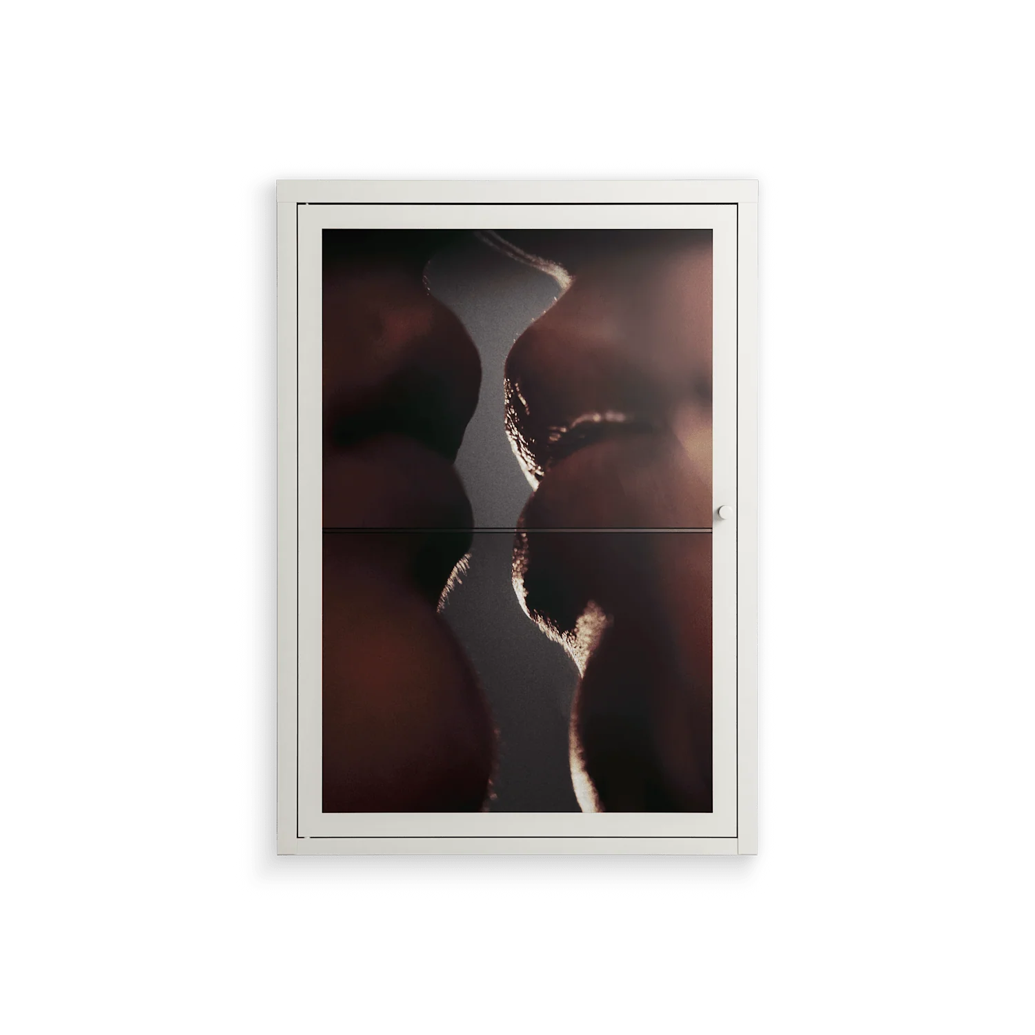 The Art Of Kissing 2 - Wall Cabinet - Nadia Ryder - Chalk - Clear glass