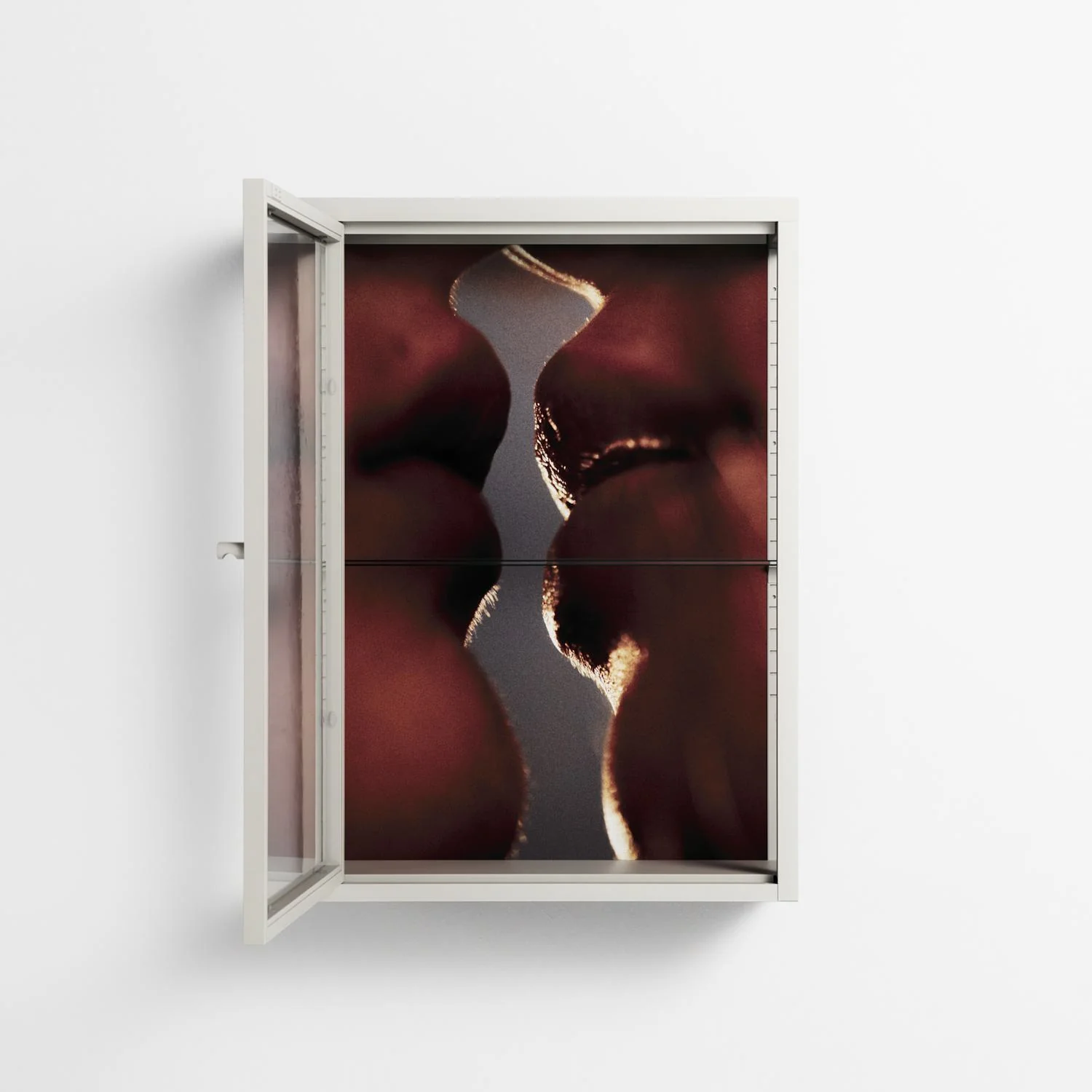 The Art Of Kissing 2 - Wall Cabinet - Nadia Ryder - Chalk - Clear glass - Image 3