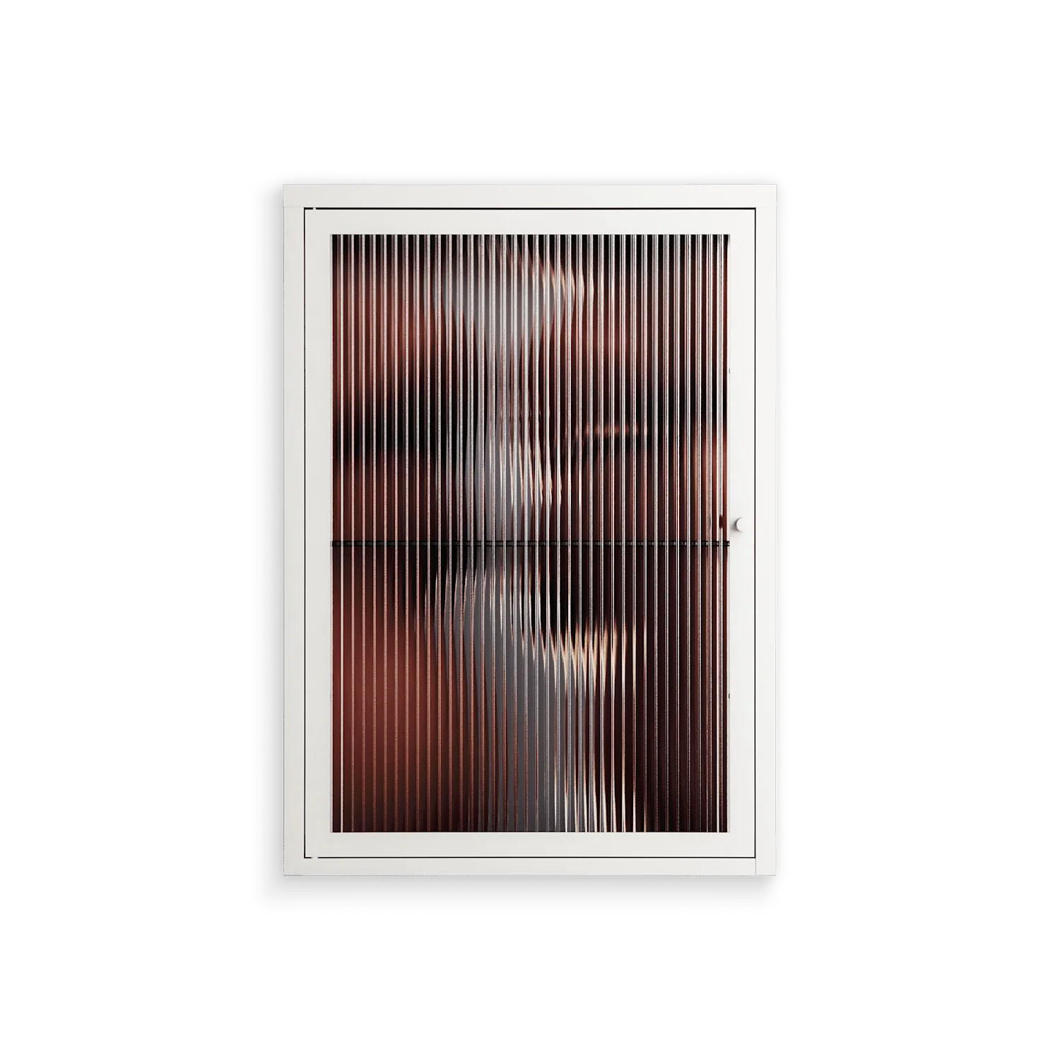 The Art Of Kissing 2 - Wall Cabinet - Nadia Ryder - Chalk - Reeded glass