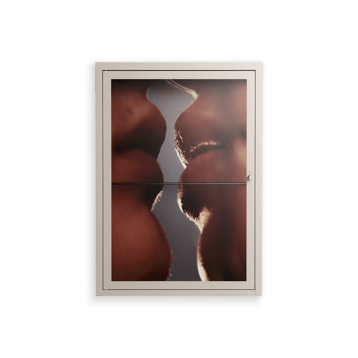 The Art Of Kissing 2 - Wall Cabinet - Nadia Ryder - Pebble - Clear glass