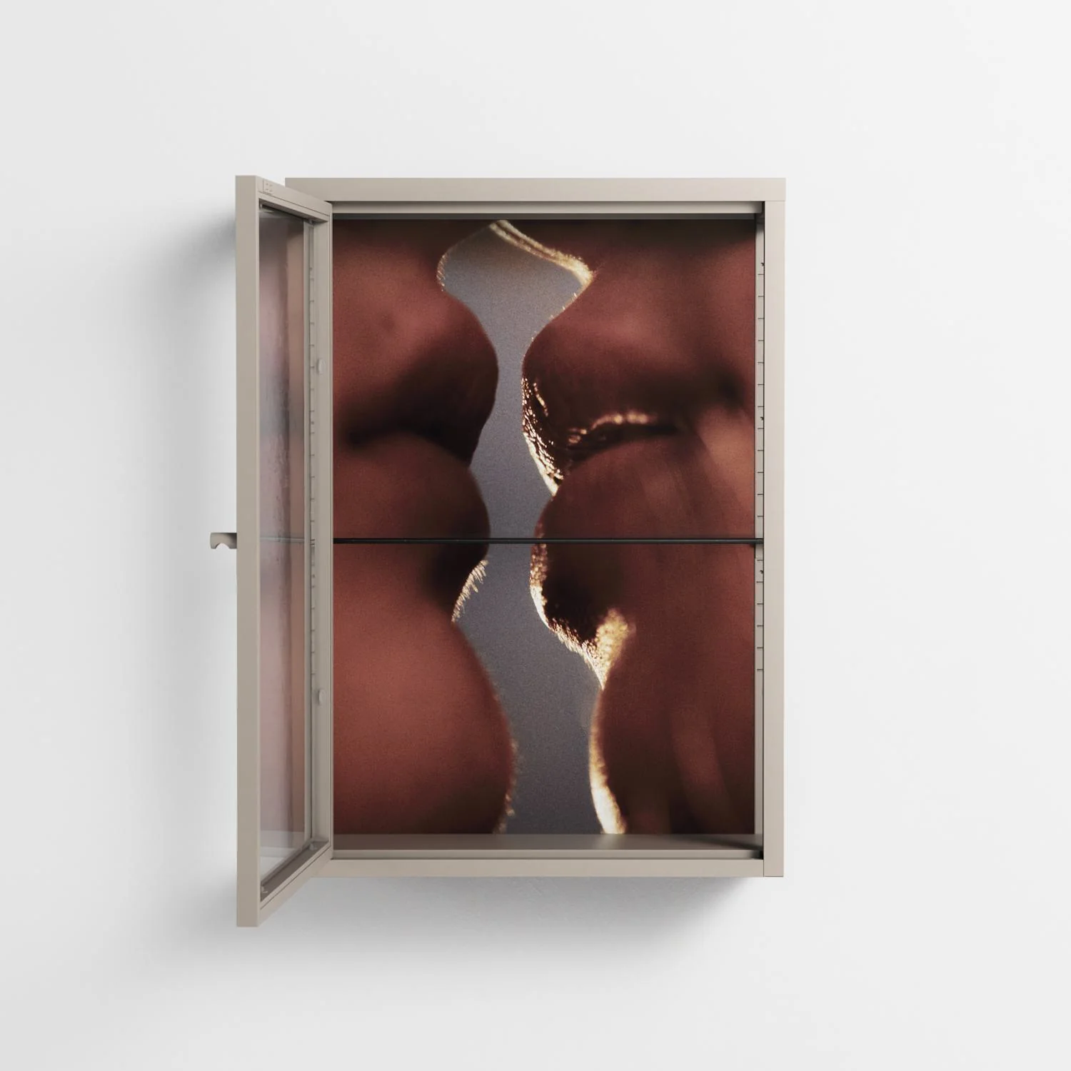 The Art Of Kissing 2 - Wall Cabinet - Nadia Ryder - Pebble - Clear glass - Image 3