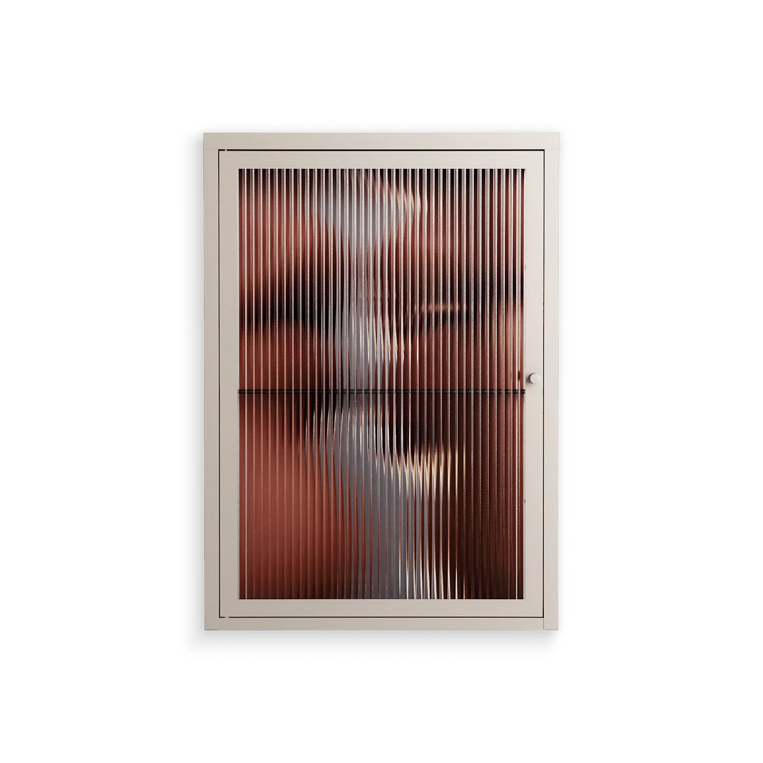 The Art Of Kissing 2 - Wall Cabinet - Nadia Ryder - Pebble - Reeded glass