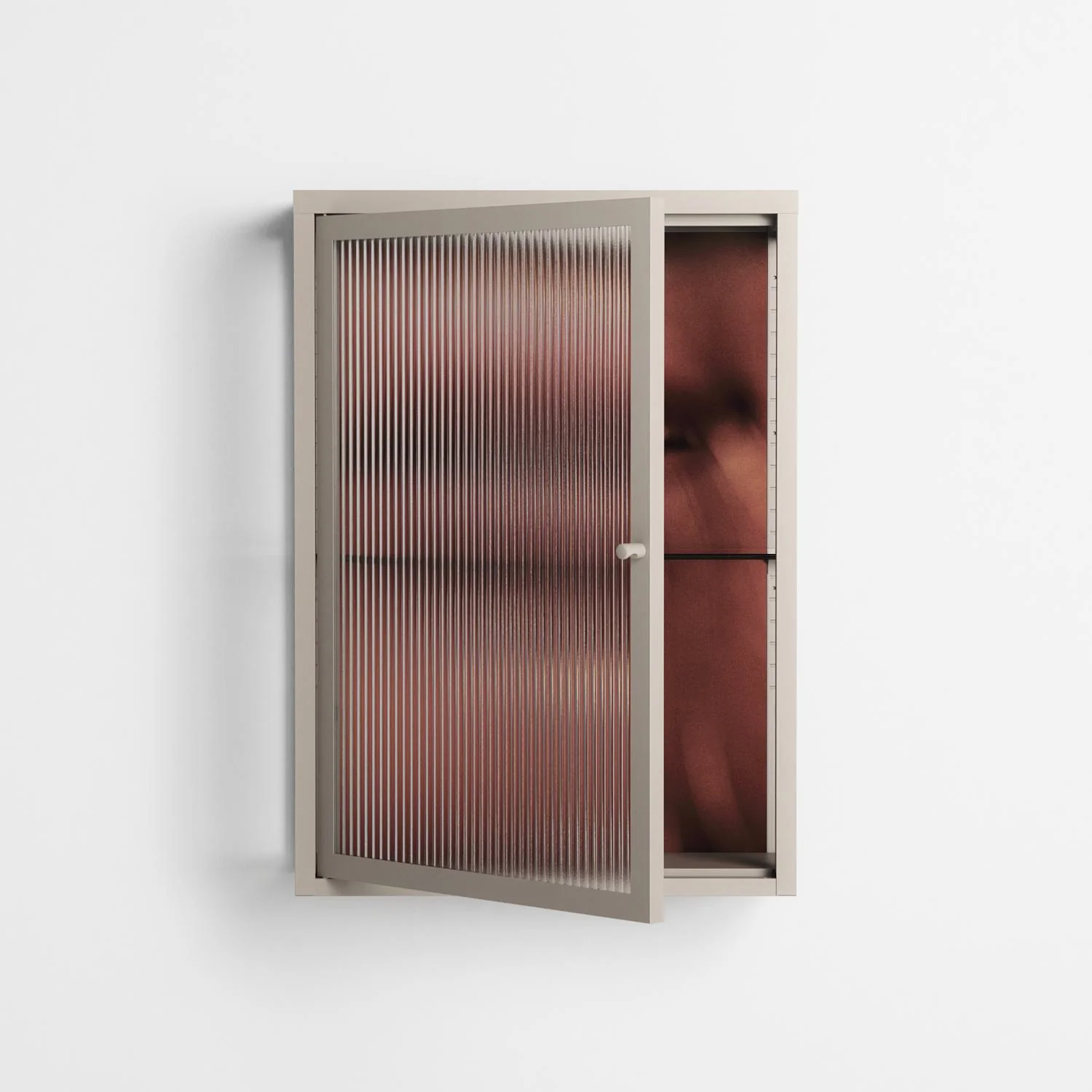 The Art Of Kissing 2 - Wall Cabinet - Nadia Ryder - Pebble - Reeded glass - Image 2