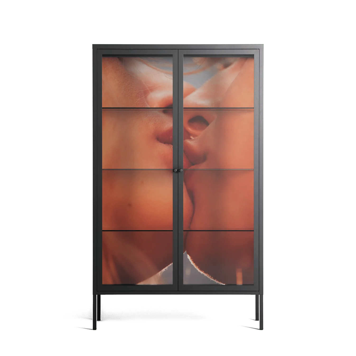 The Art Of Kissing - Cabinet - Nadia Ryder - Antracite - Clear glass