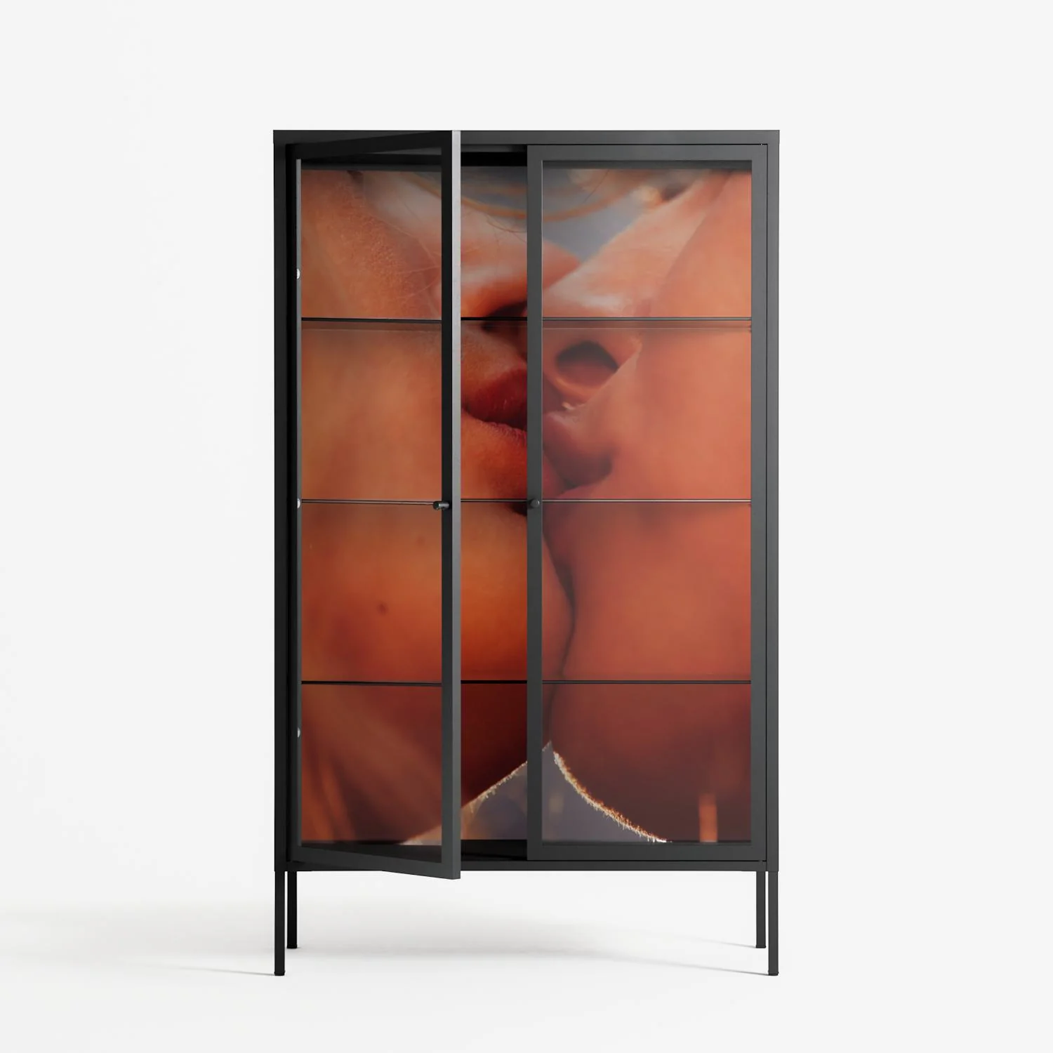 The Art Of Kissing - Cabinet - Nadia Ryder - Antracite - Clear glass - Image 2
