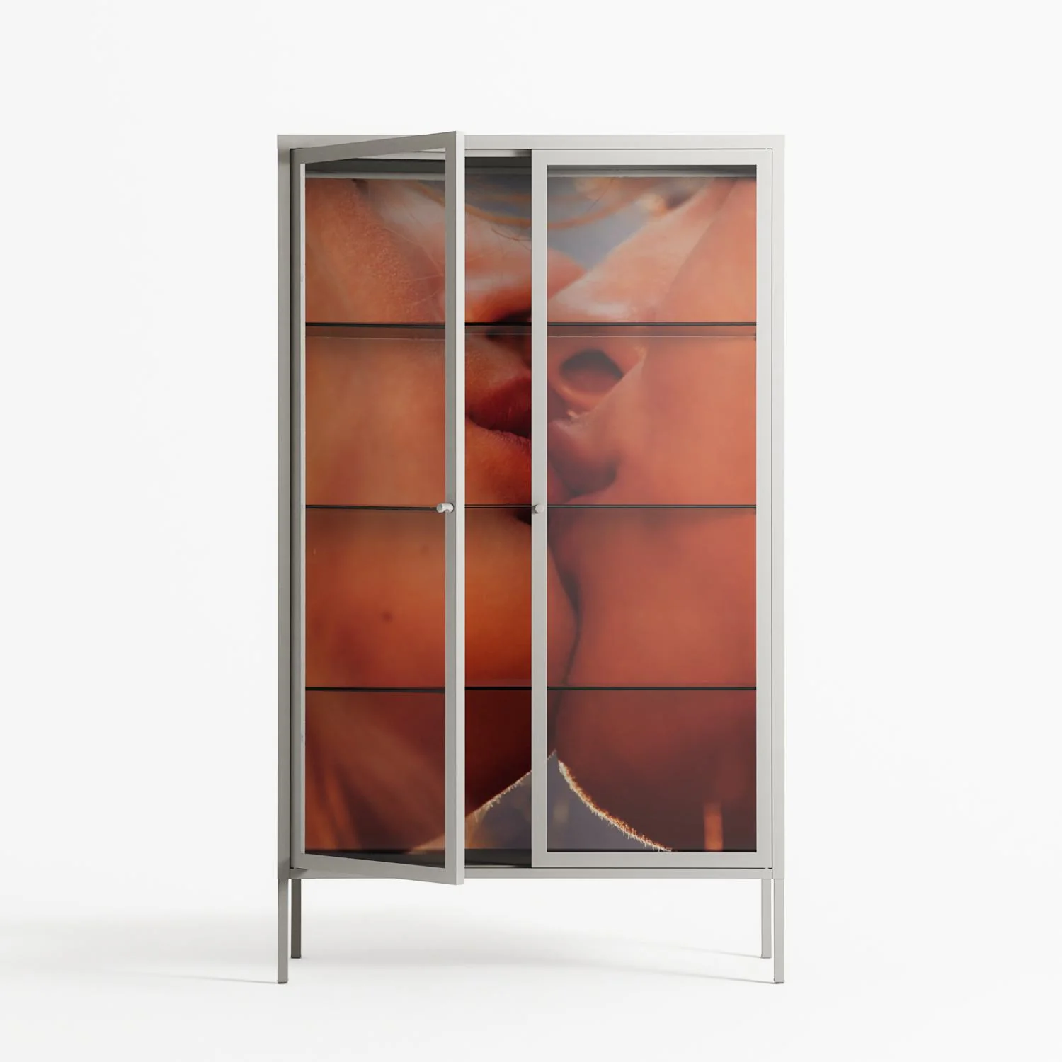 The Art Of Kissing - Cabinet - Nadia Ryder - Chalk - Clear glass - Image 2