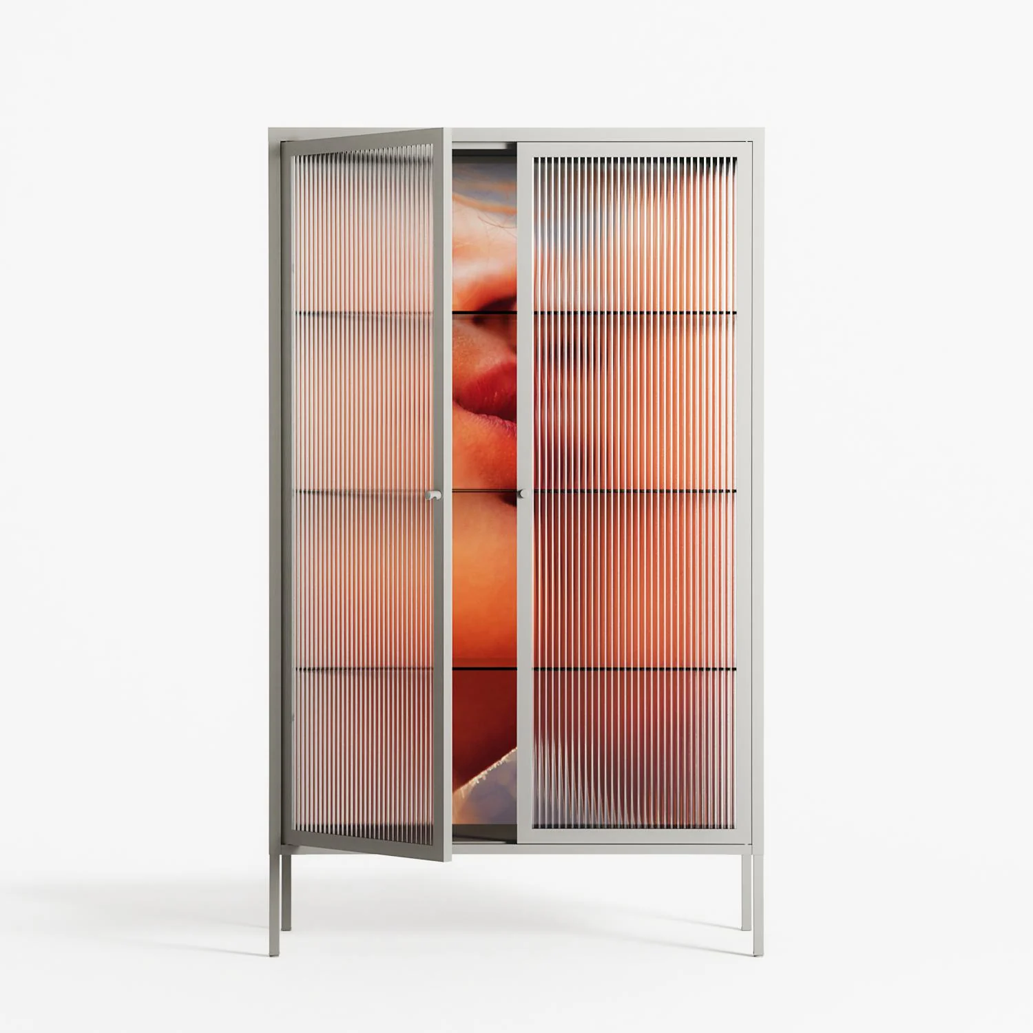 The Art Of Kissing - Cabinet - Nadia Ryder - Chalk - Reeded glass - Image 2