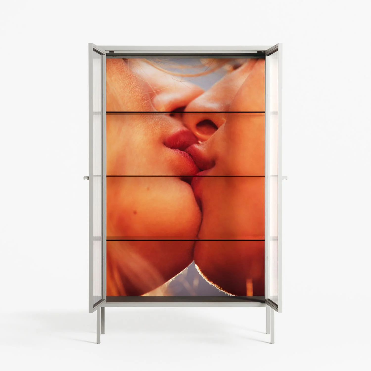 The Art Of Kissing - Cabinet - Nadia Ryder - Chalk - Reeded glass - Image 3