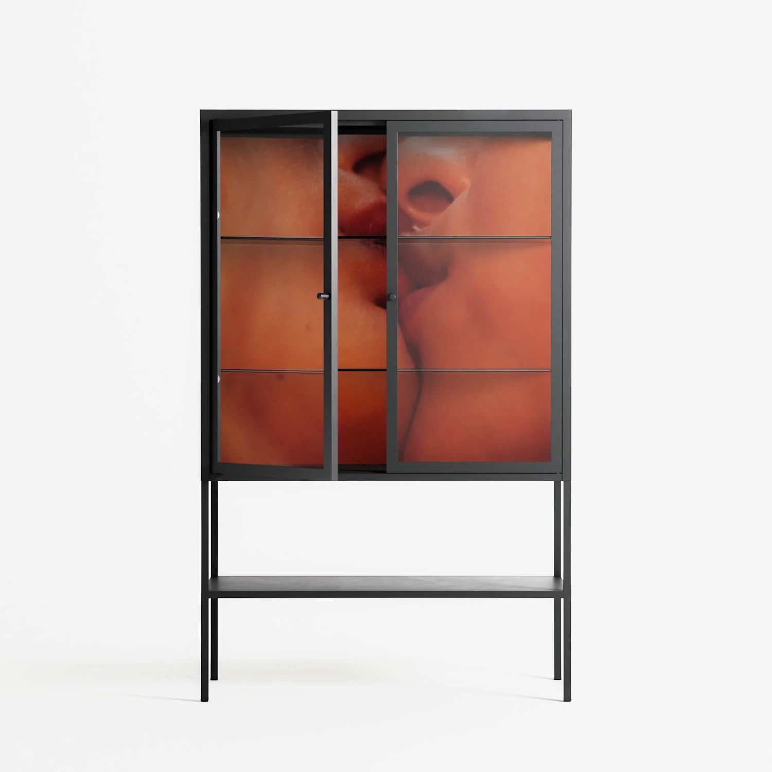 The Art Of Kissing - Loft Cabinet - Nadia Ryder - Antracite - Clear glass - Image 2
