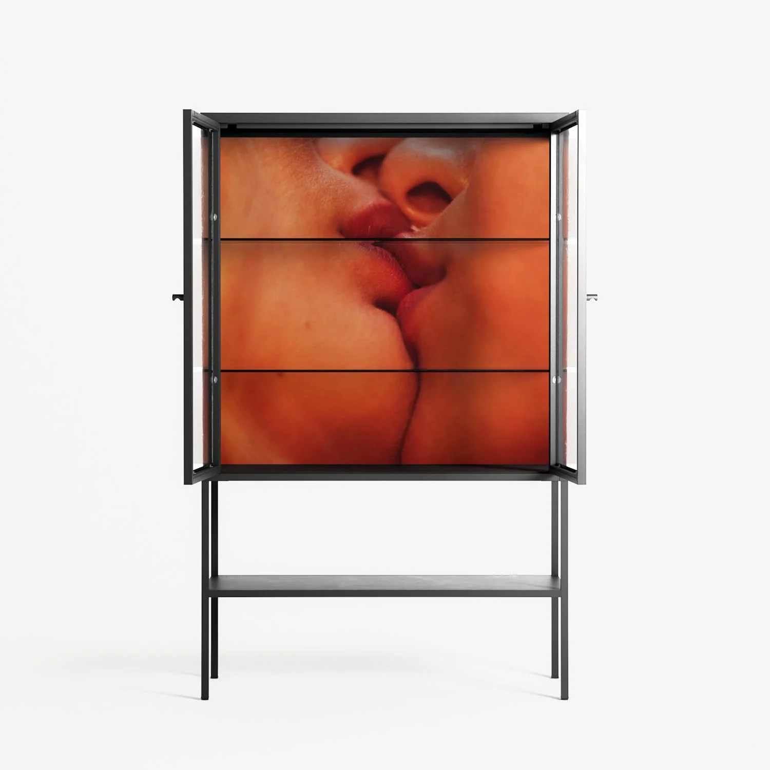 The Art Of Kissing - Loft Cabinet - Nadia Ryder - Antracite - Clear glass - Image 3