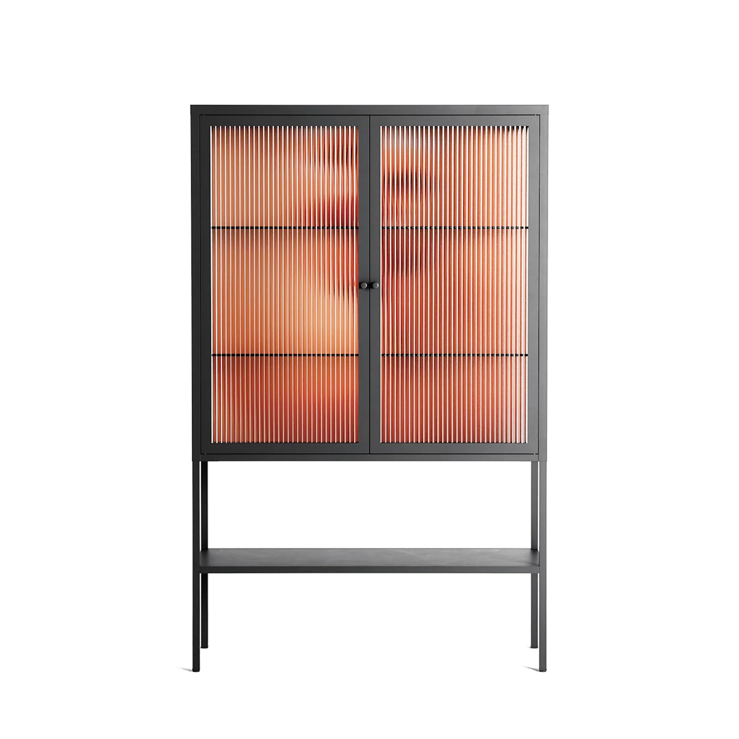 The Art Of Kissing - Loft Cabinet - Nadia Ryder - Antracite - Reeded glass