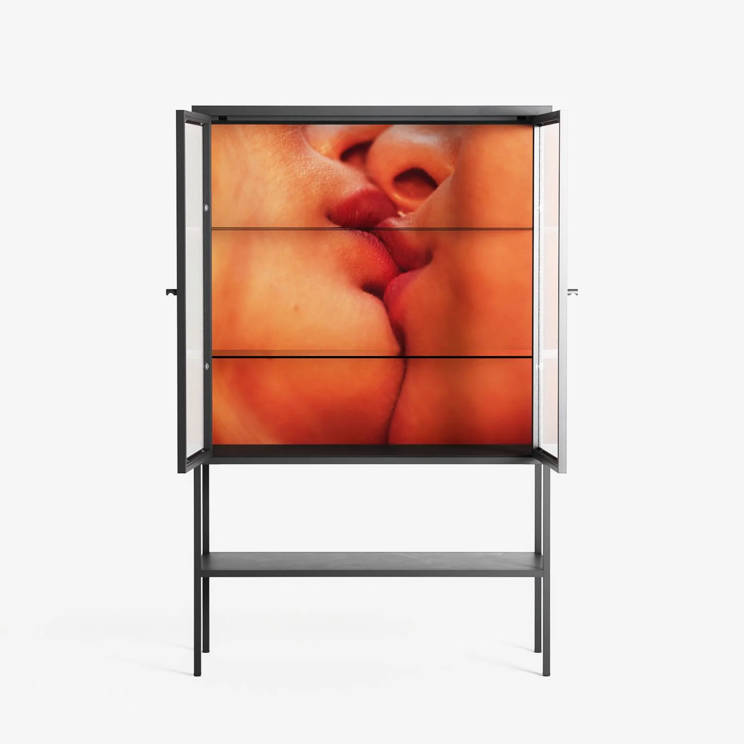 The Art Of Kissing - Loft Cabinet - Nadia Ryder - Antracite - Reeded glass - Image 3