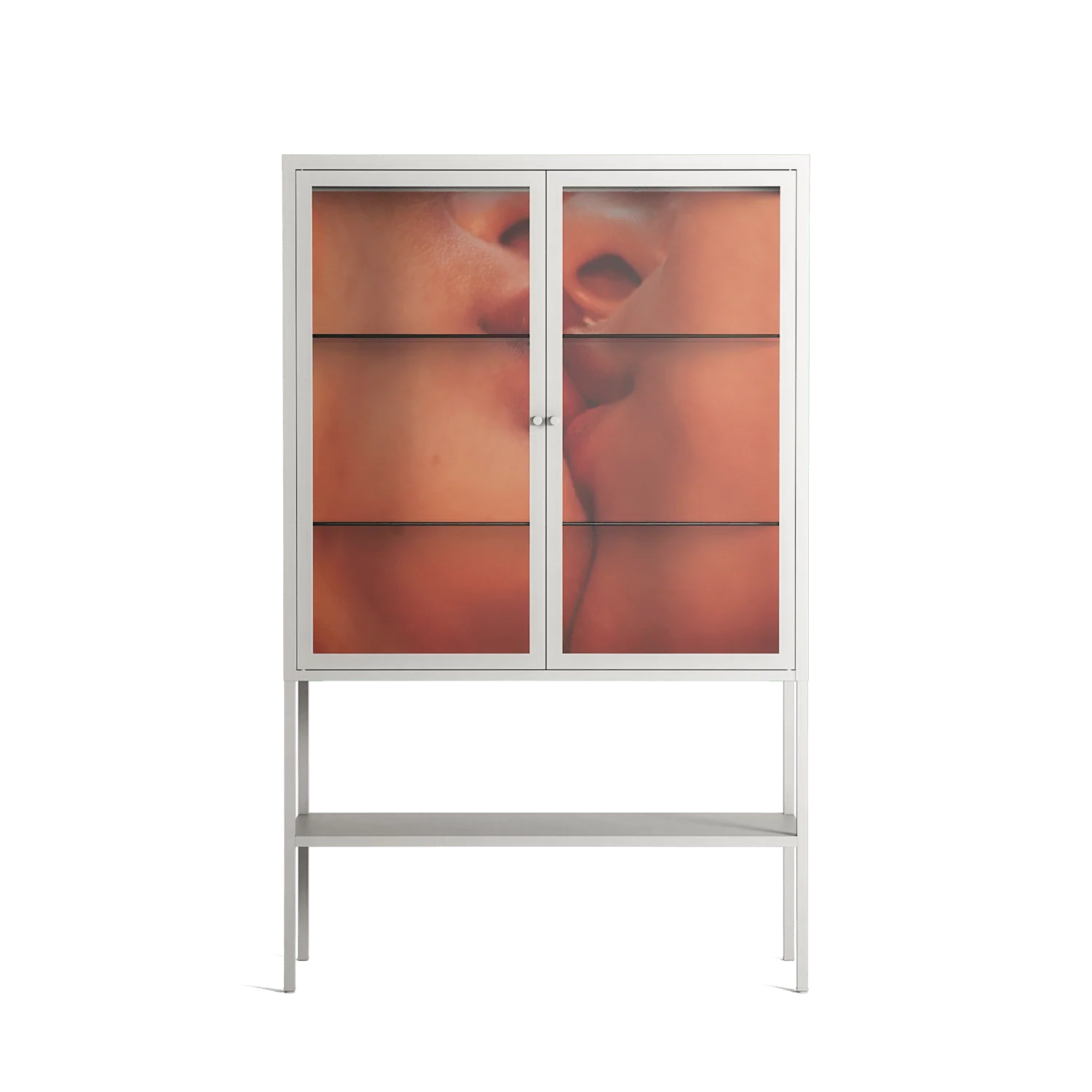 The Art Of Kissing - Loft Cabinet - Nadia Ryder - Chalk - Clear glass