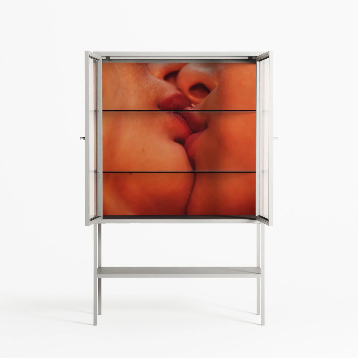 The Art Of Kissing - Loft Cabinet - Nadia Ryder - Chalk - Clear glass - Image 3