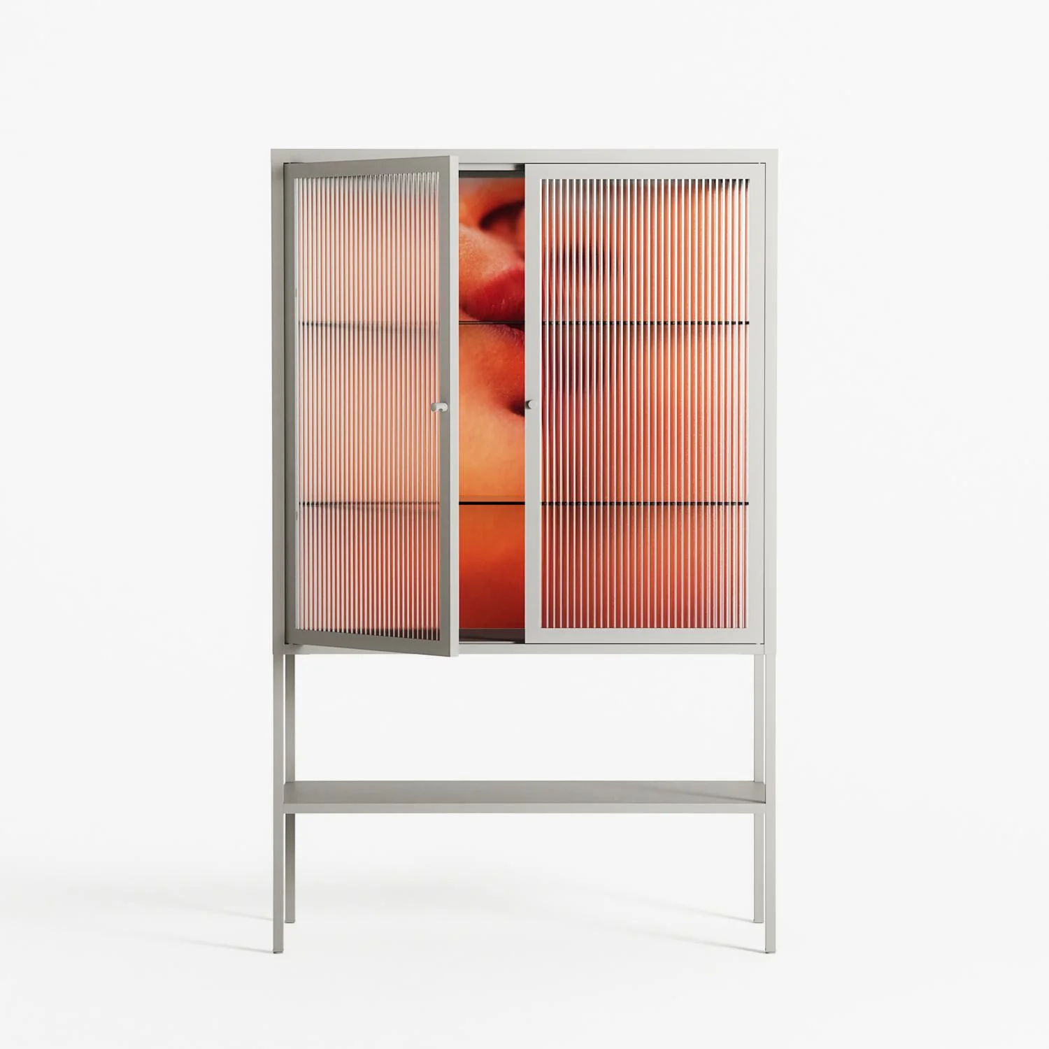 The Art Of Kissing - Loft Cabinet - Nadia Ryder - Chalk - Reeded glass - Image 2
