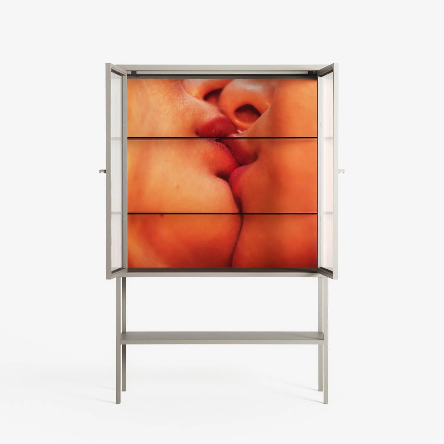 The Art Of Kissing - Loft Cabinet - Nadia Ryder - Pebble - Reeded glass - Image 3