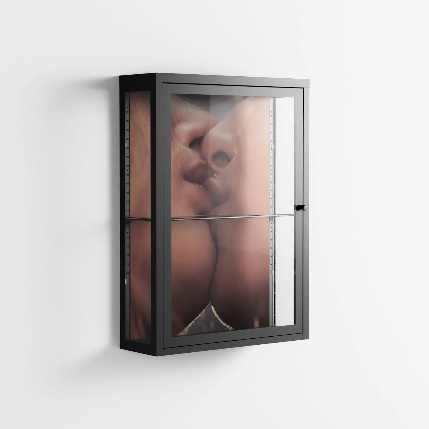 The Art Of Kissing - Wall Cabinet - Nadia Ryder - Antracite - Clear glass - Image 4
