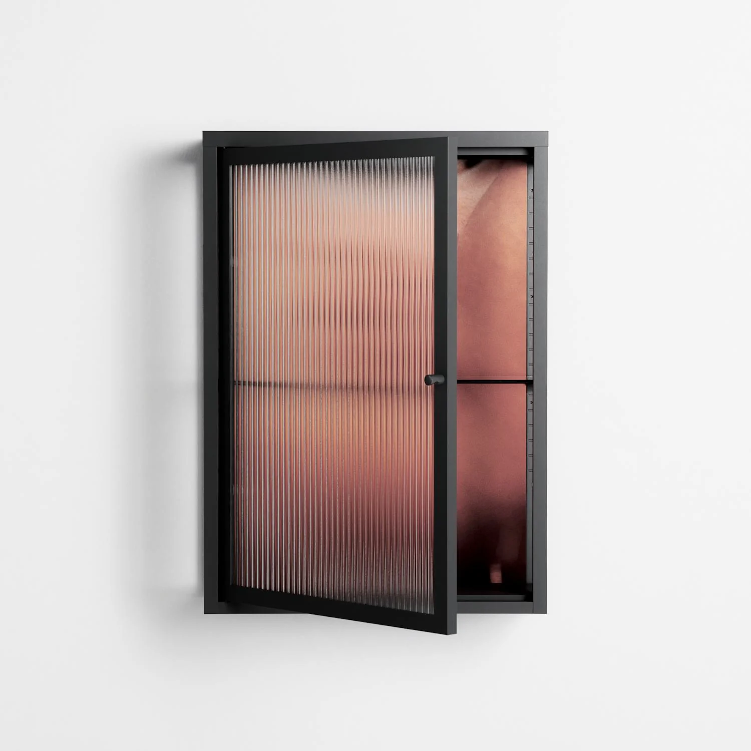 The Art Of Kissing - Wall Cabinet - Nadia Ryder - Antracite - Reeded glass - Image 2