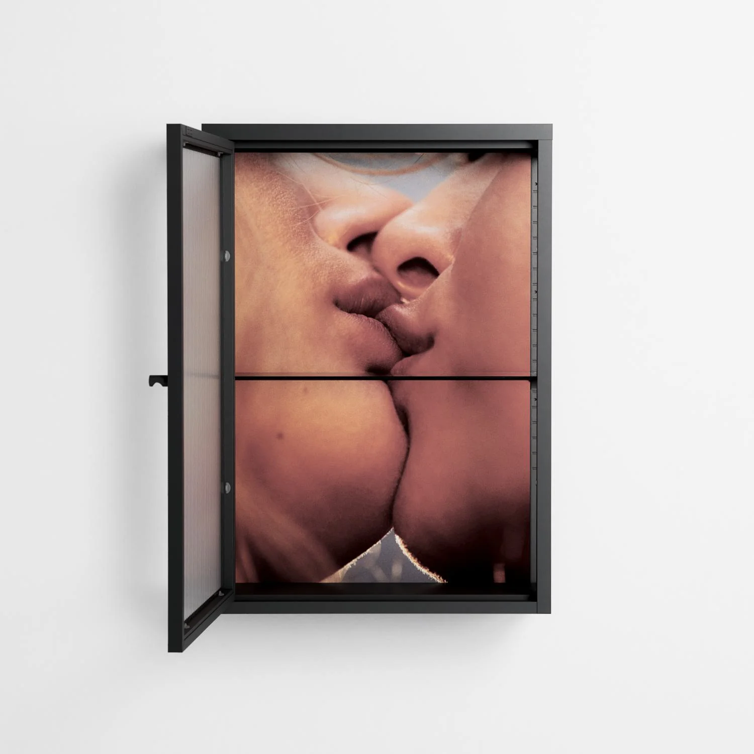 The Art Of Kissing - Wall Cabinet - Nadia Ryder - Antracite - Reeded glass - Image 3