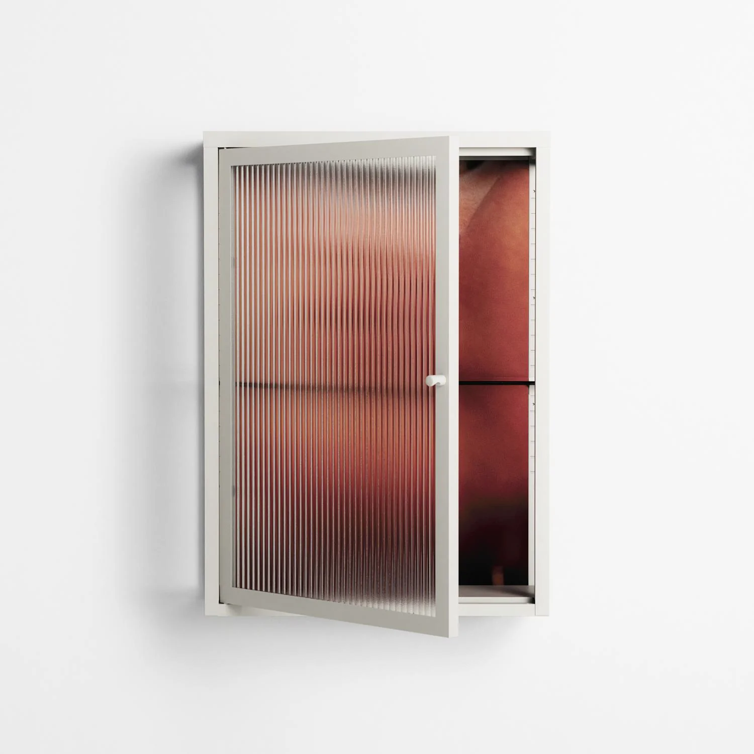 The Art Of Kissing - Wall Cabinet - Nadia Ryder - Chalk - Reeded glass - Image 2