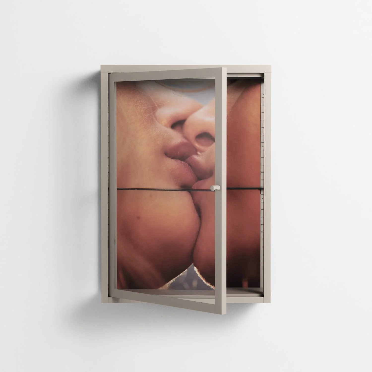 The Art Of Kissing - Wall Cabinet - Nadia Ryder - Pebble - Clear glass - Image 2