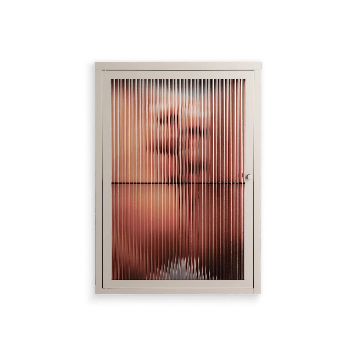 The Art Of Kissing - Wall Cabinet - Nadia Ryder - Pebble - Reeded glass