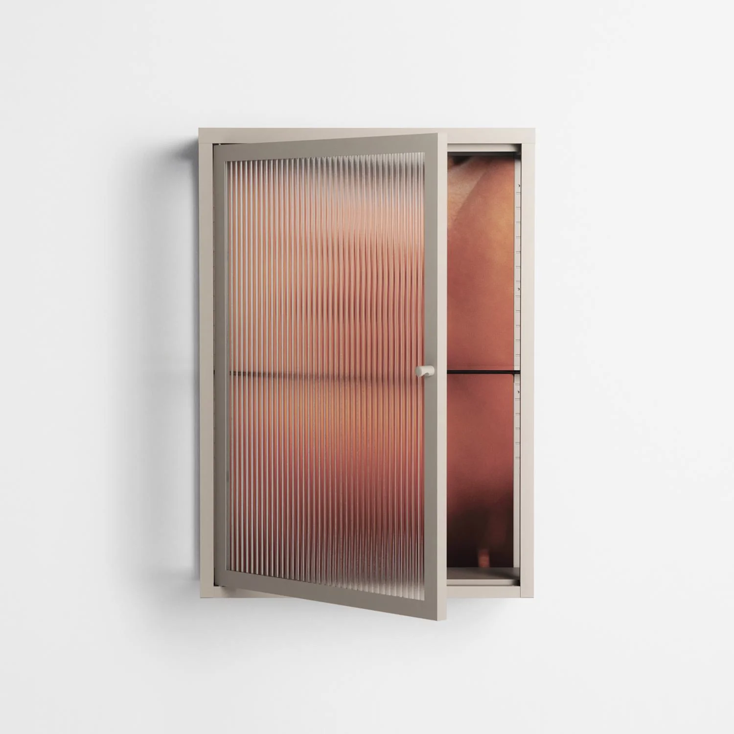 The Art Of Kissing - Wall Cabinet - Nadia Ryder - Pebble - Reeded glass - Image 2