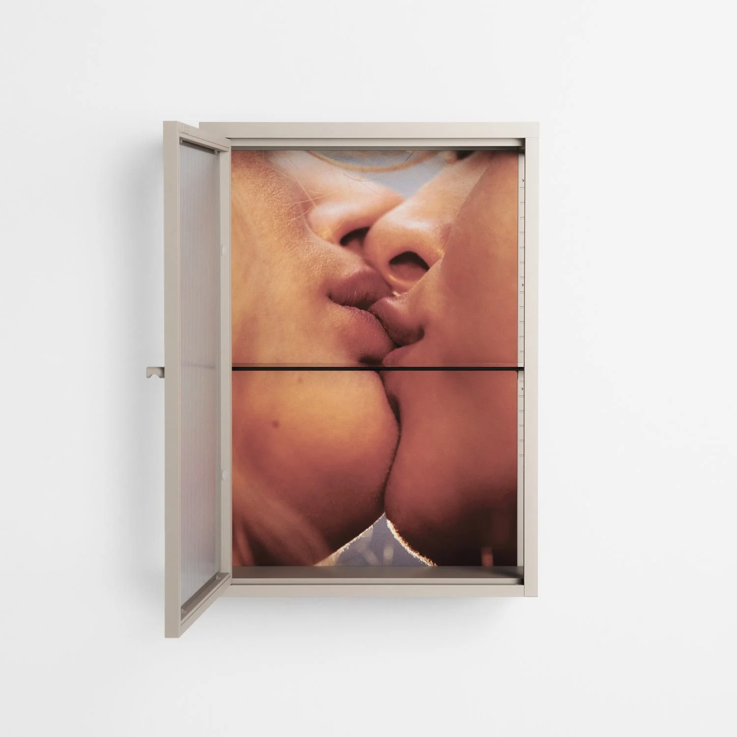 The Art Of Kissing - Wall Cabinet - Nadia Ryder - Pebble - Reeded glass - Image 3