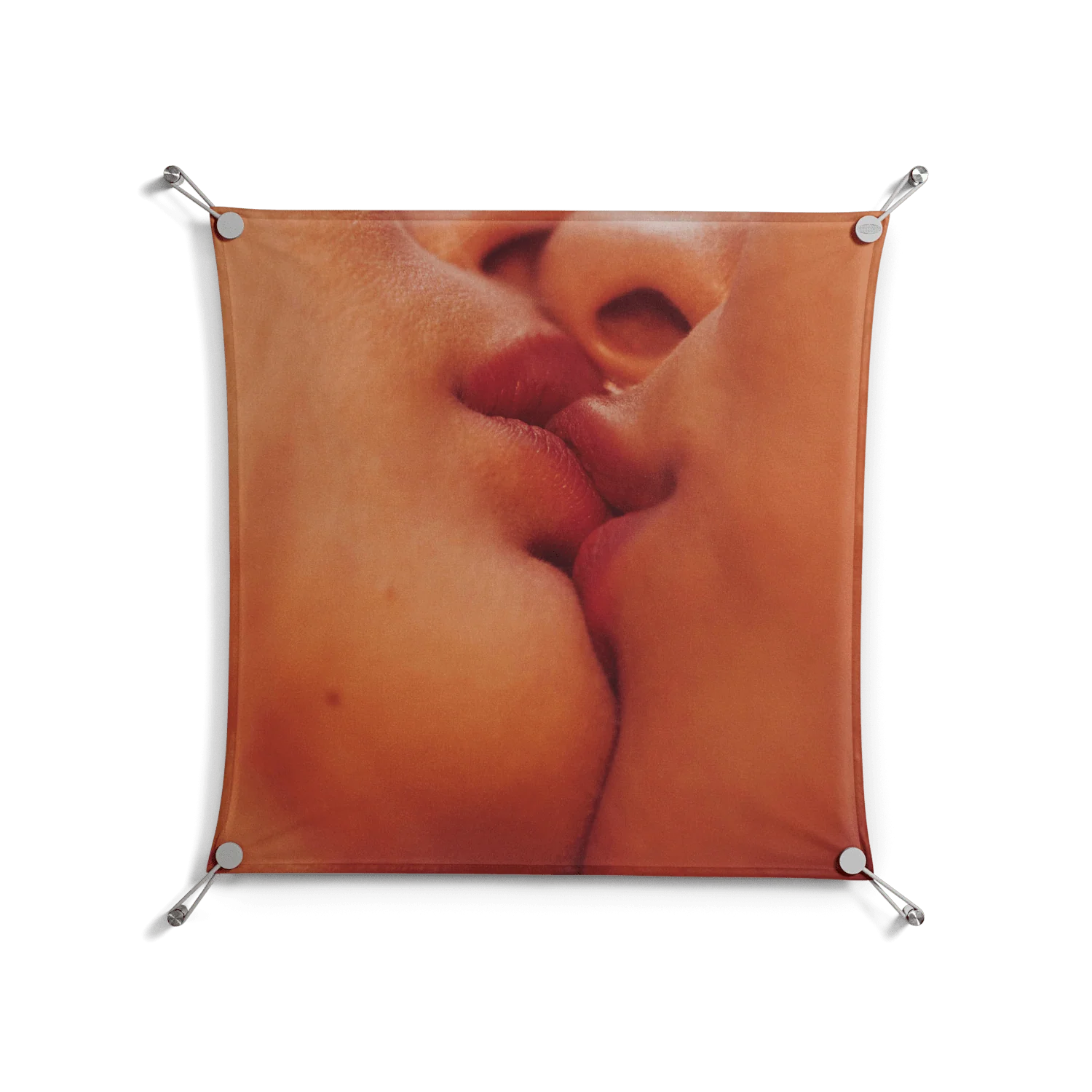 The Art Of Kissing - Work On Wall - Nadia Ryder - Silver - 70 x 70 cm