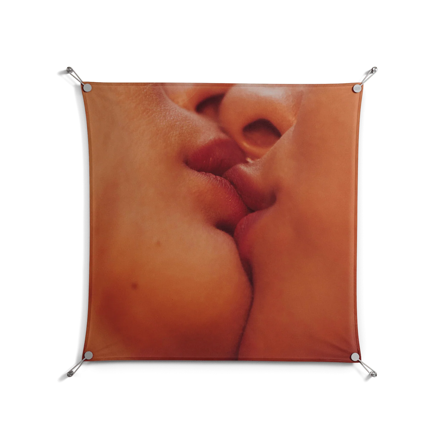 The Art Of Kissing - Work On Wall - Nadia Ryder - Silver - 90 x 90 cm