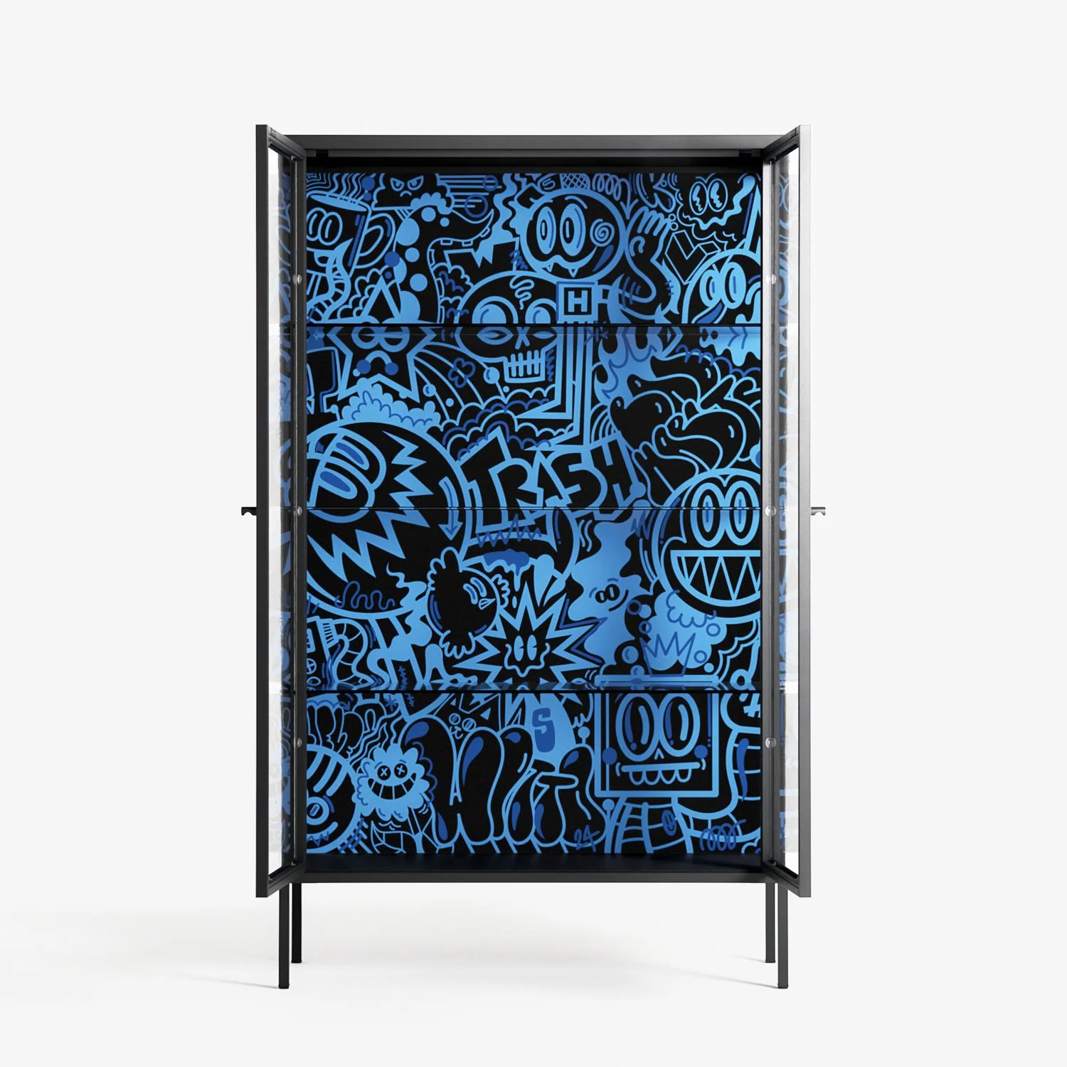 The Blue Line - Cabinet - Craig Watkins - Antracite - Clear glass - Image 3