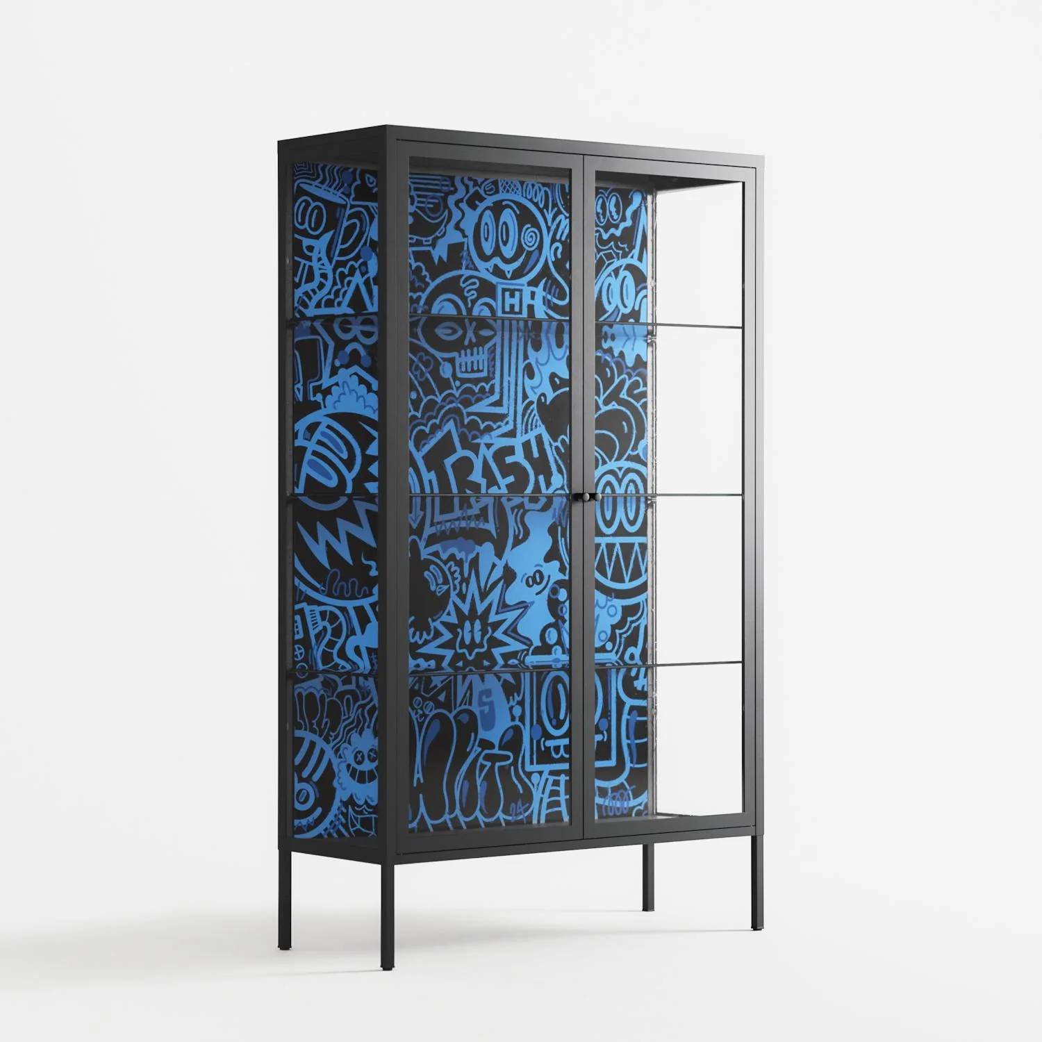 The Blue Line - Cabinet - Craig Watkins - Antracite - Clear glass - Image 4