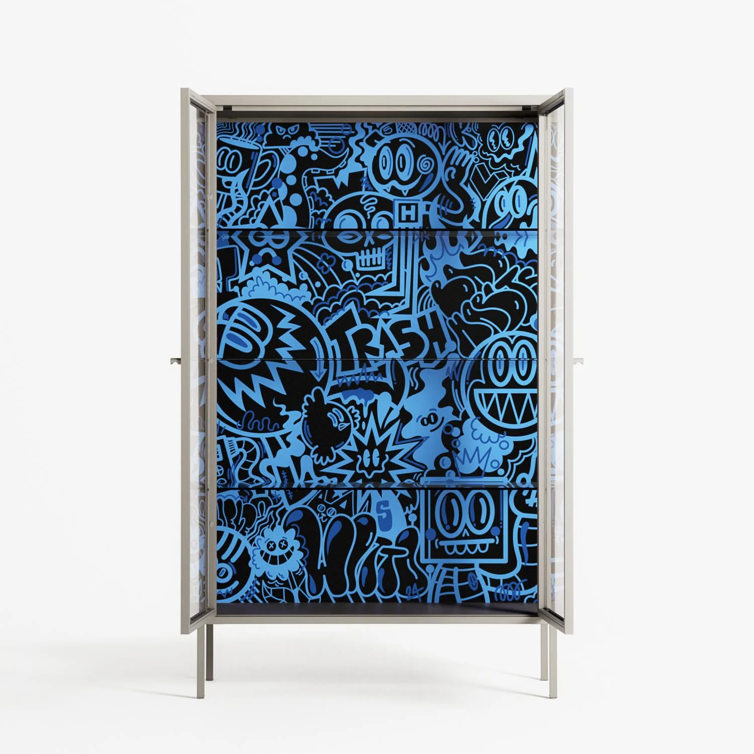 The Blue Line - Cabinet - Craig Watkins - Pebble - Clear glass - Image 3