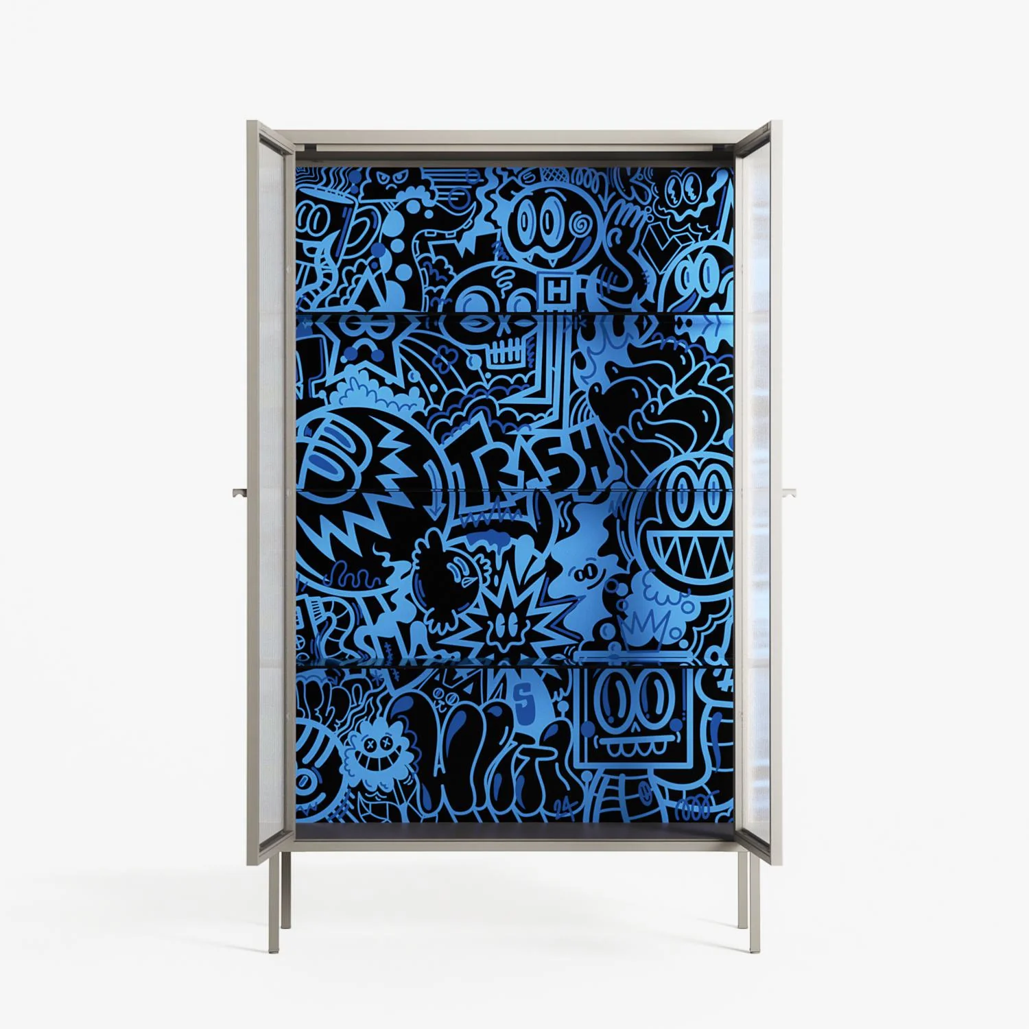 The Blue Line - Cabinet - Craig Watkins - Pebble - Reeded glass - Image 3