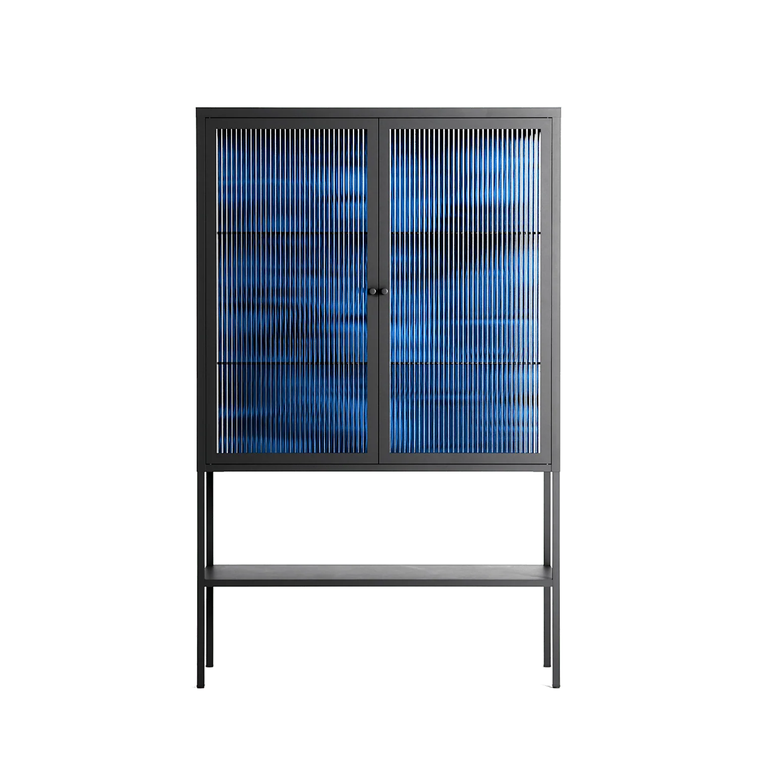 The Blue Line - Loft Cabinet - Craig Watkins - Antracite - Reeded glass