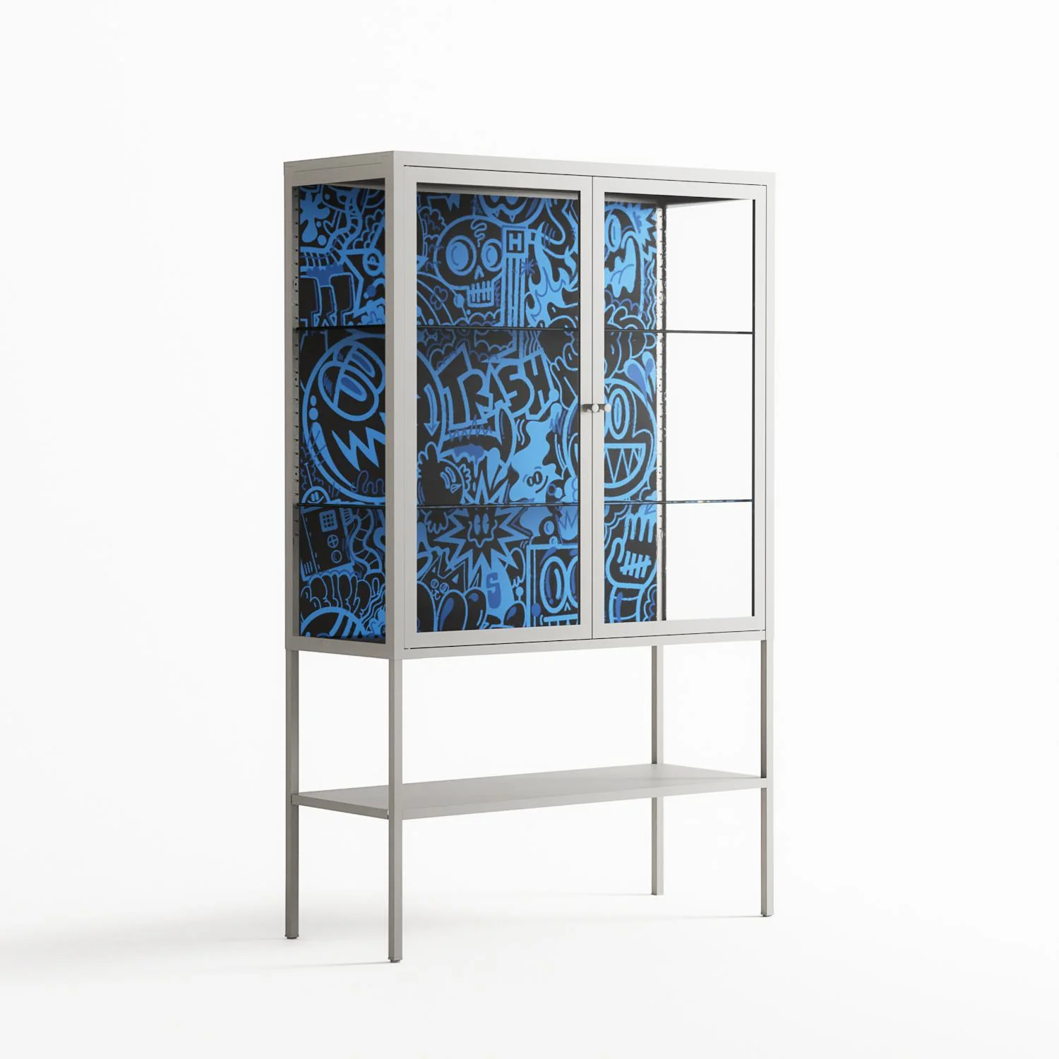The Blue Line - Loft Cabinet - Craig Watkins - Chalk - Clear glass - Image 4