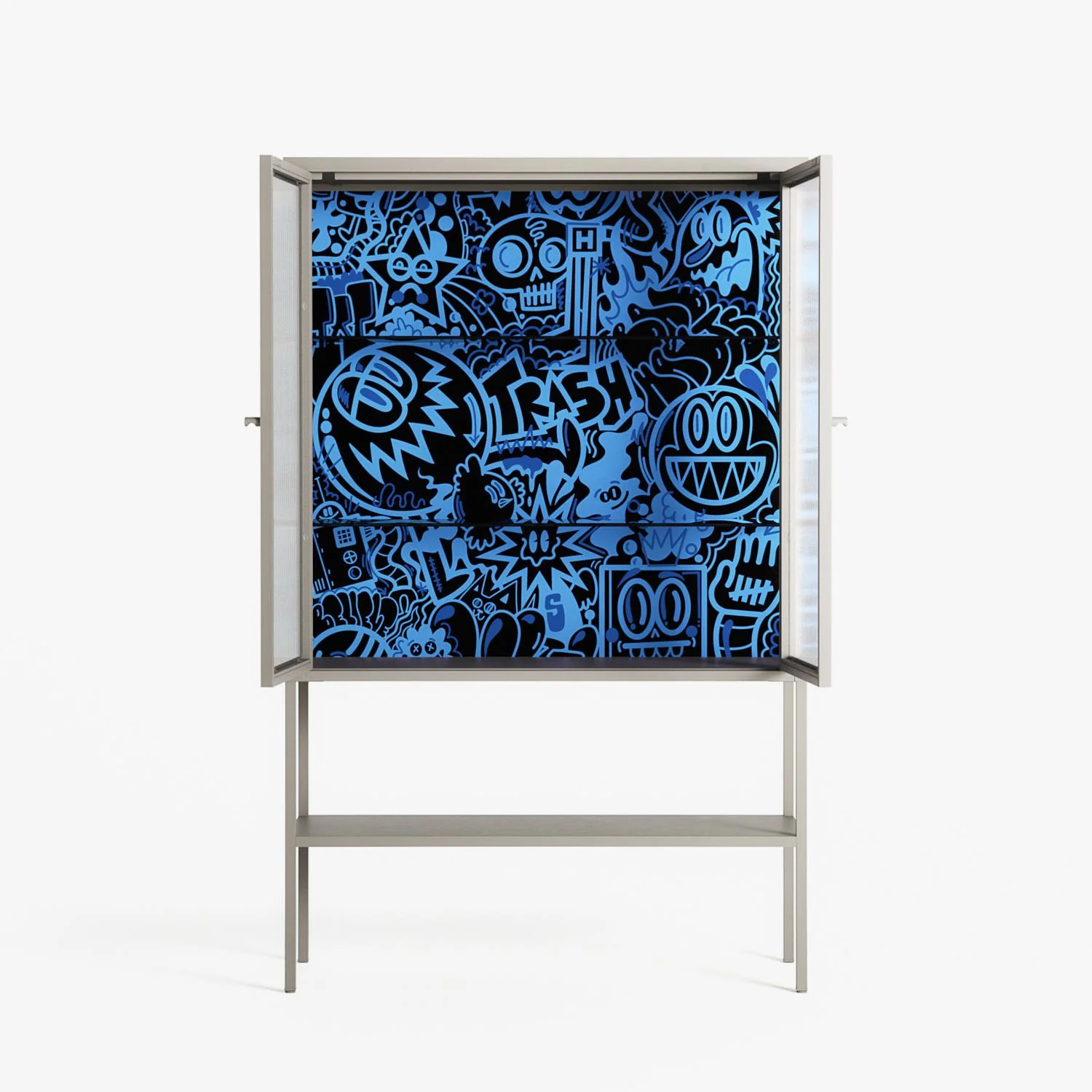 The Blue Line - Loft Cabinet - Craig Watkins - Pebble - Reeded glass - Image 3