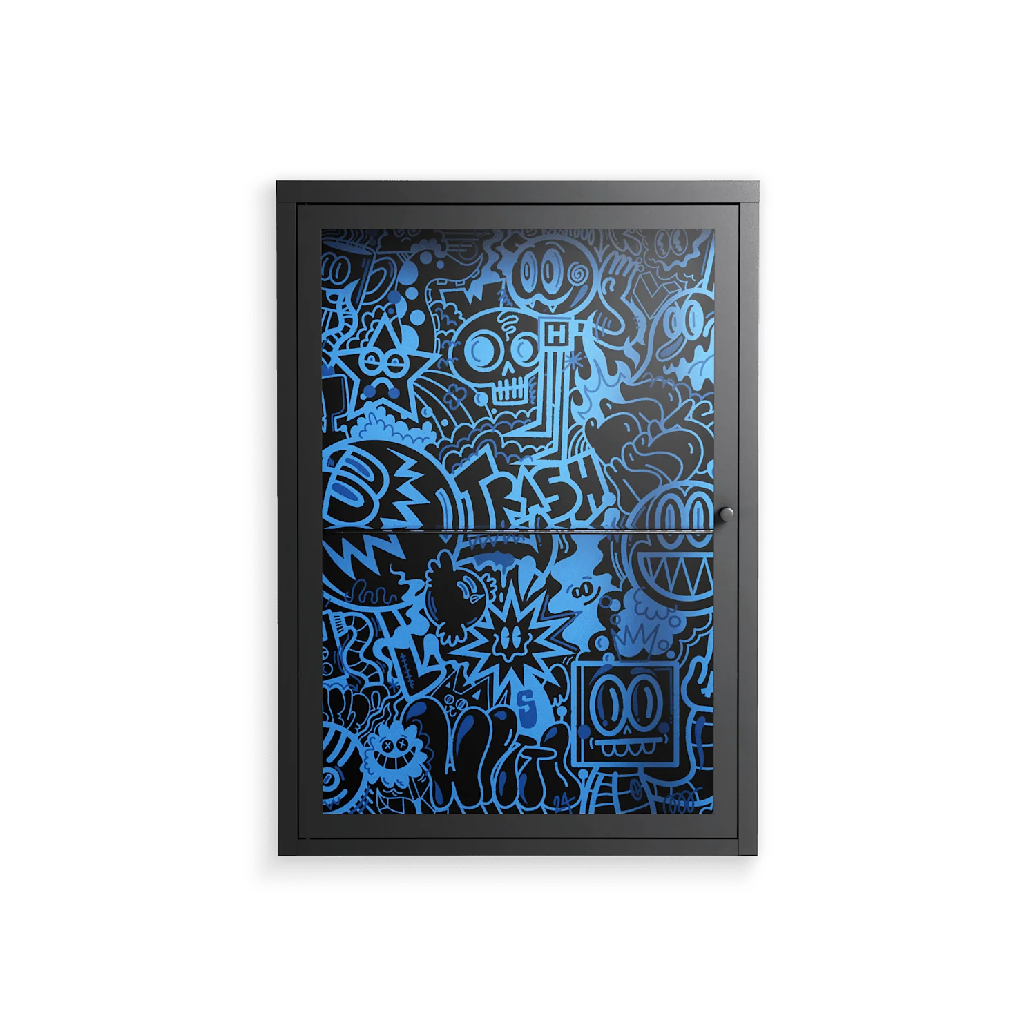 The Blue Line - Wall Cabinet - Craig Watkins - Antracite - Clear glass