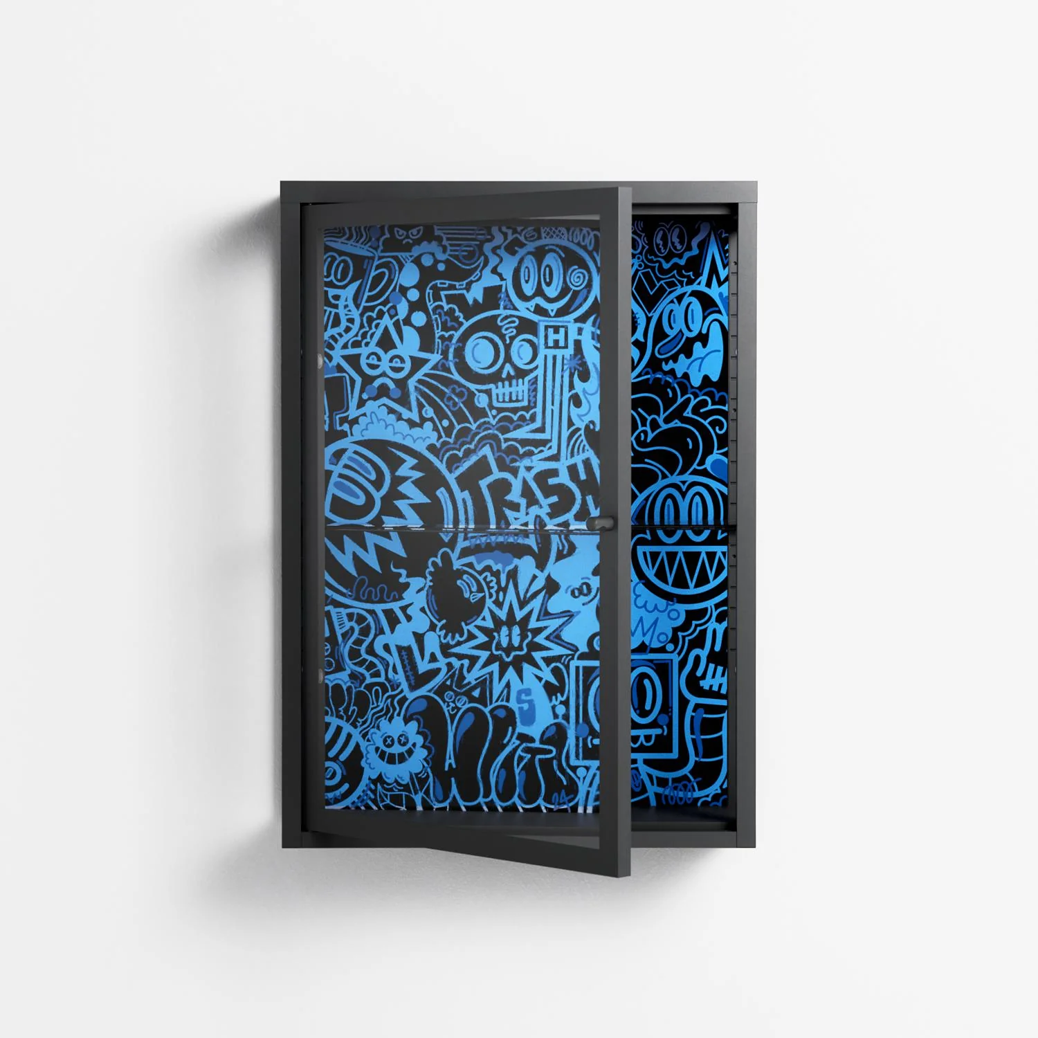 The Blue Line - Wall Cabinet - Craig Watkins - Antracite - Clear glass - Image 2